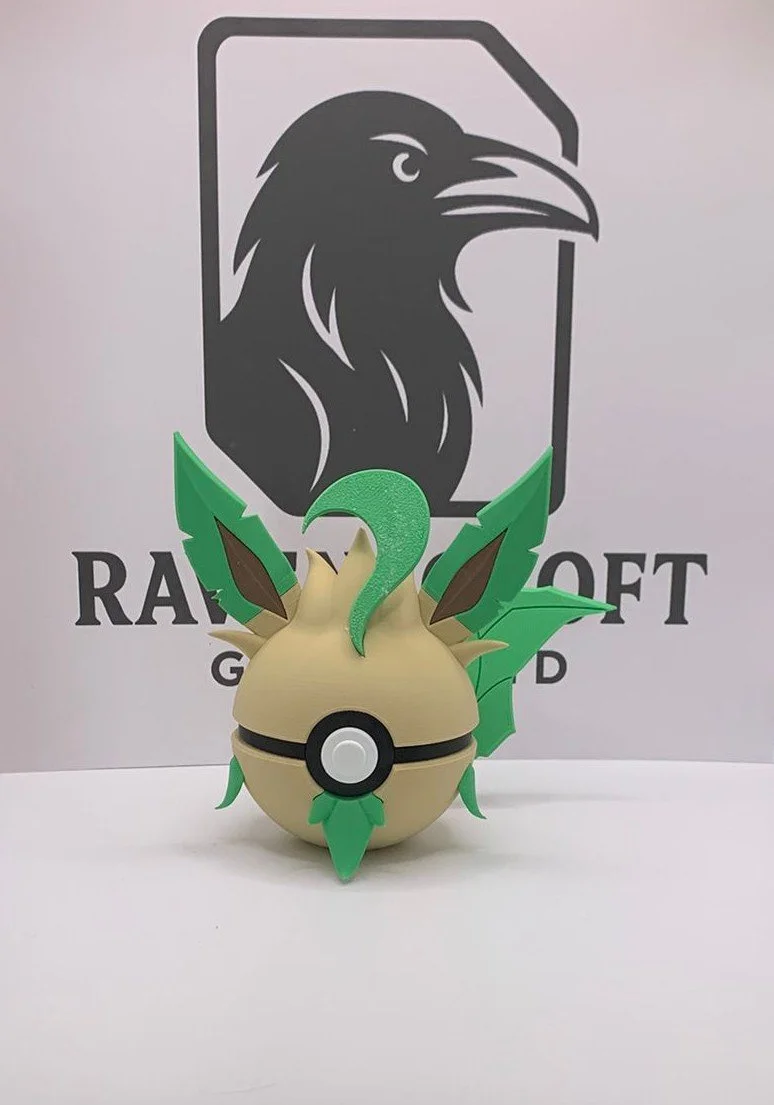 Leafeon Character Ball | 3D Printed Display Collectable