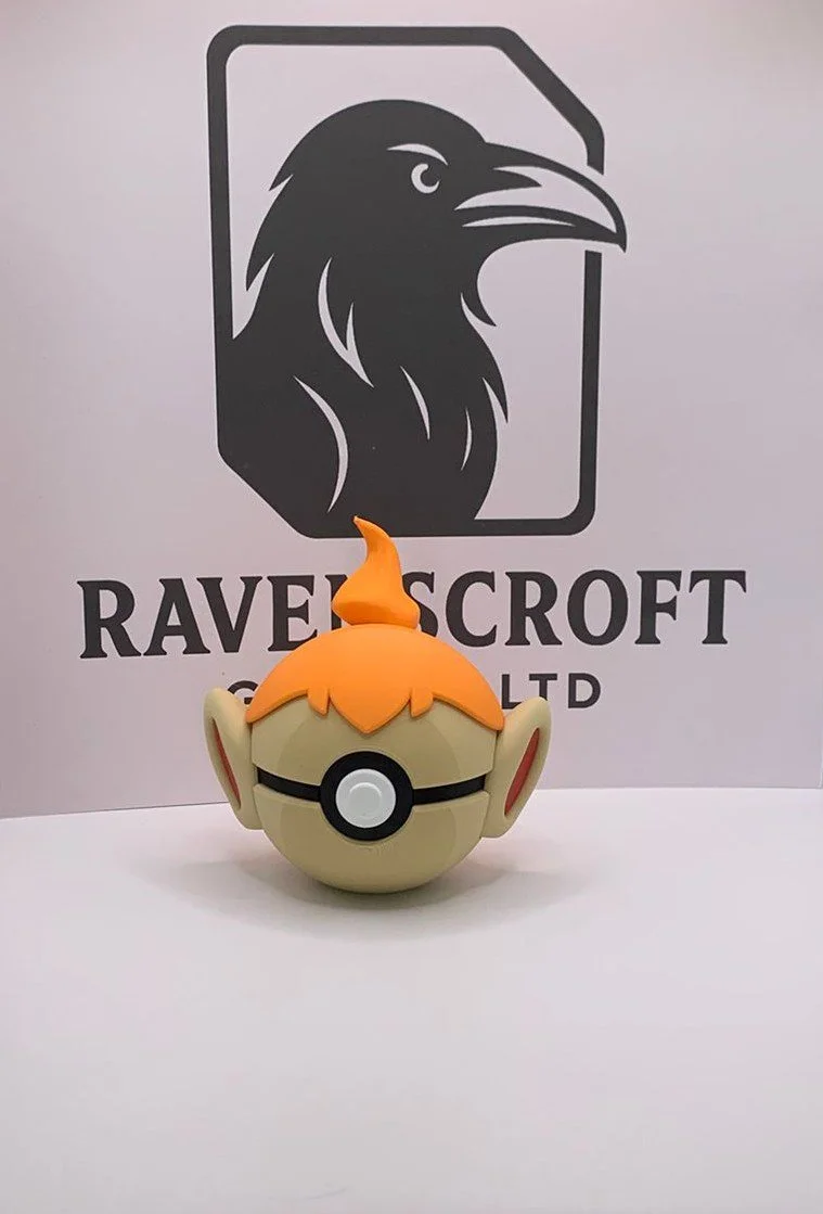 Chimchar Character Ball | 3D Printed Display Collectable