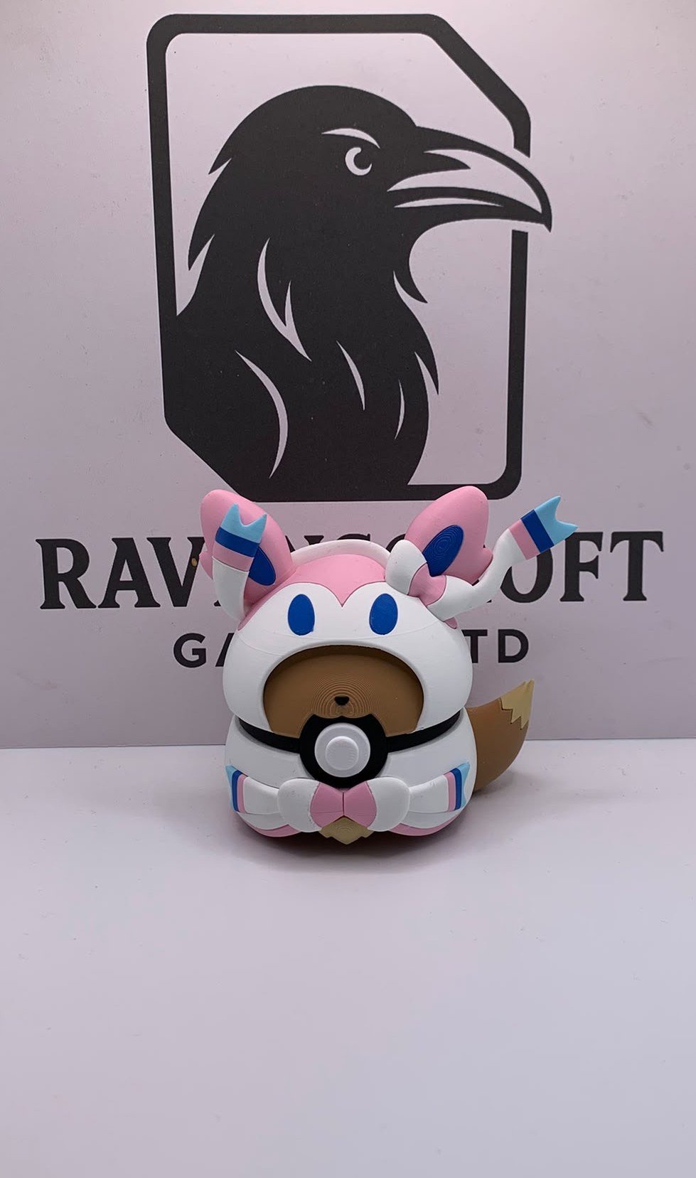 Eevee Sylveon Poncho Character Ball | 3D Printed Display Collectable