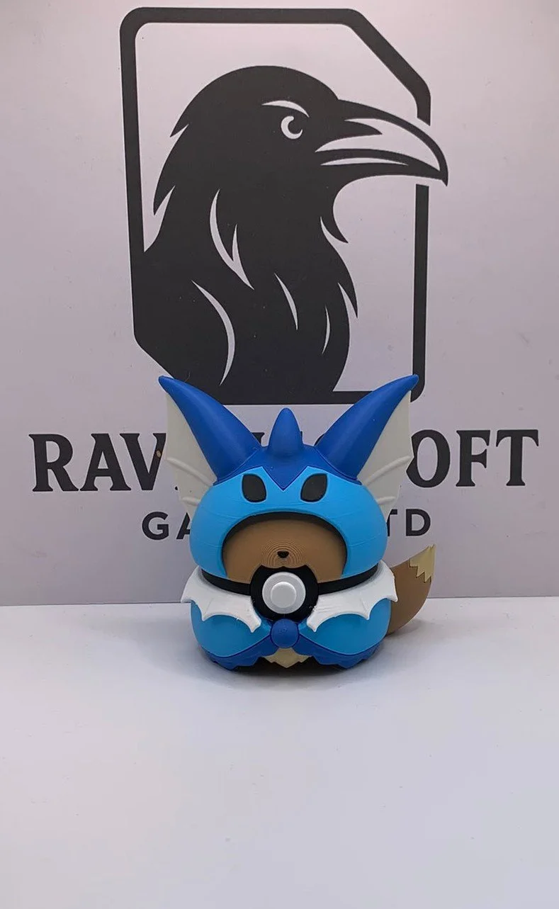 Eevee Vaporeon Poncho  Character Ball | 3D Printed Display Collectable