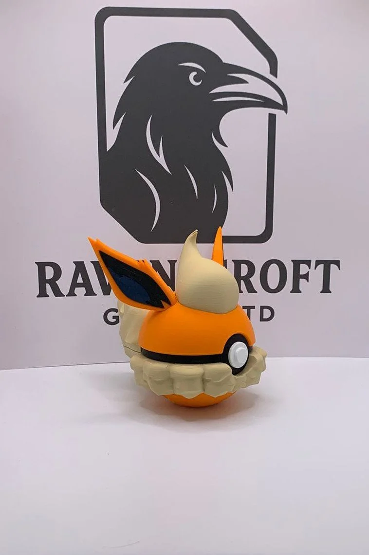 Flareon Character Ball | 3D Printed Display Collectable