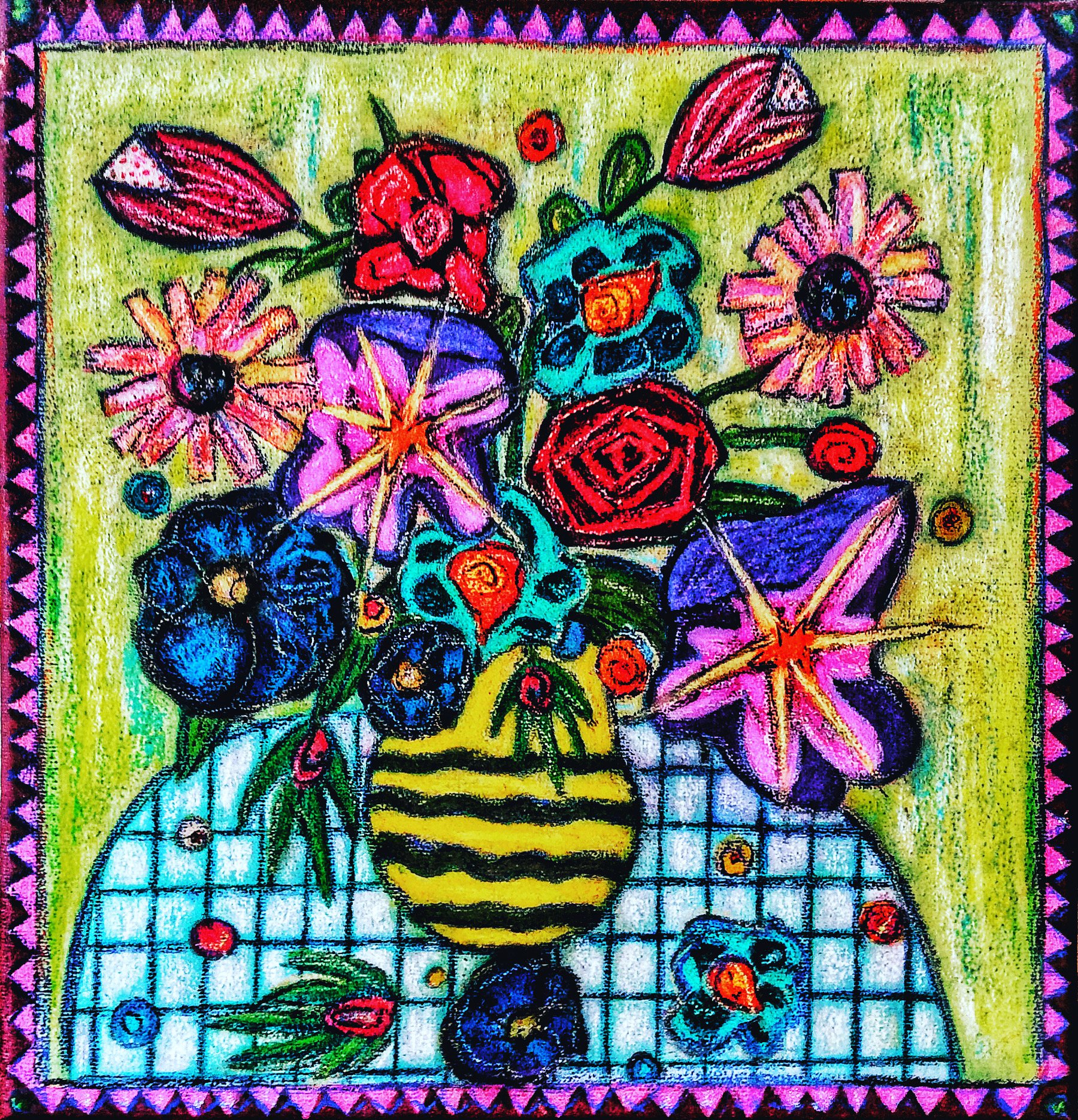 Sonntag | 30 x 30 cm | Ölfarbe und Pastell-Kreide auf Leinwand