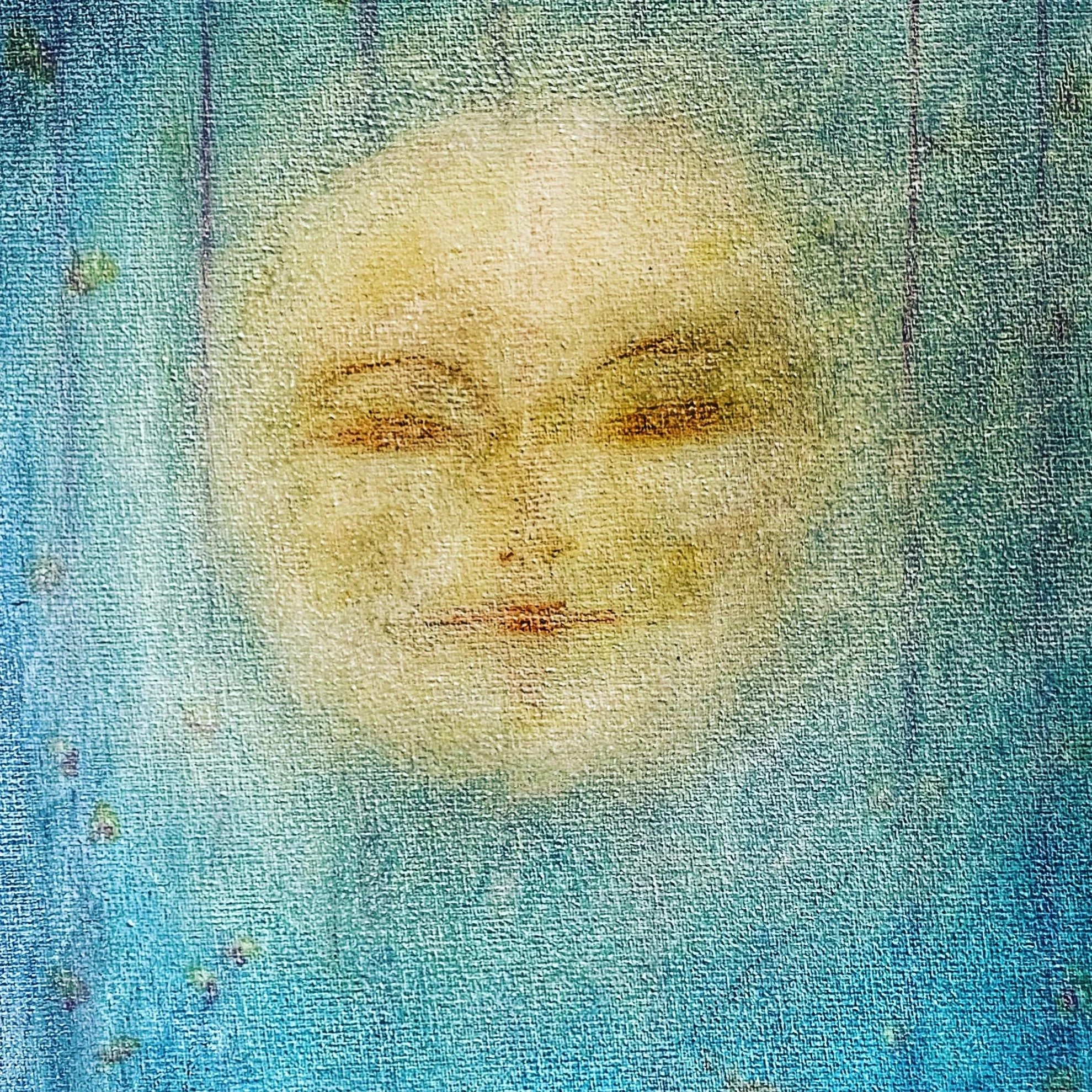 The Moon | 18 x 24 cm | Ölfarbe auf Leinwand