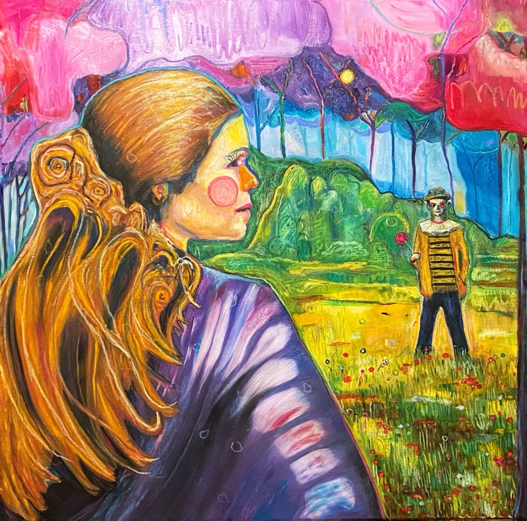 Touched by the Fairies | 80 x 80 cm | Ölfarbe auf Leinwand