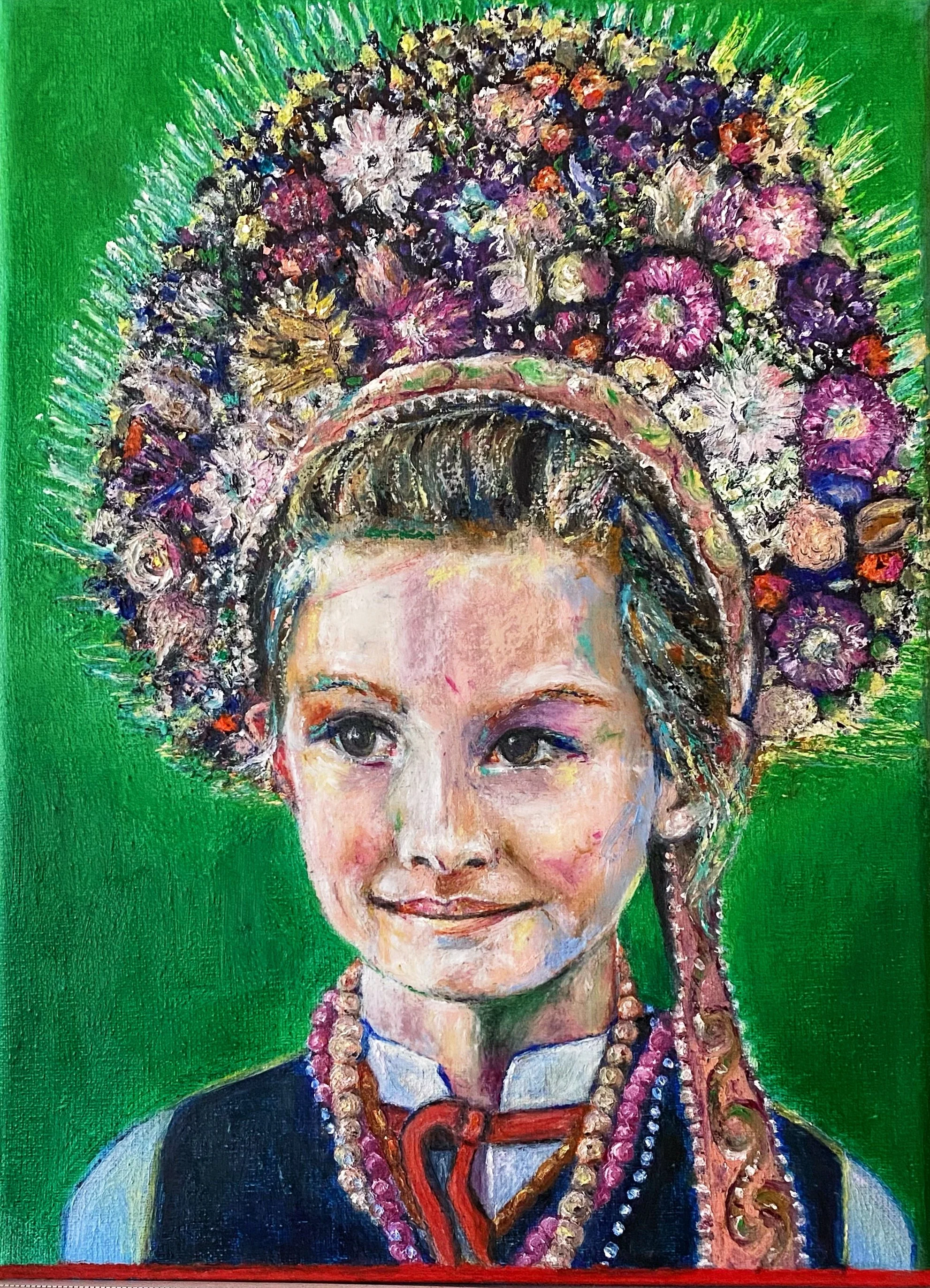 Leni | 20 x 25 cm | Acrylfarbe und Ölfarbe auf Leinwand