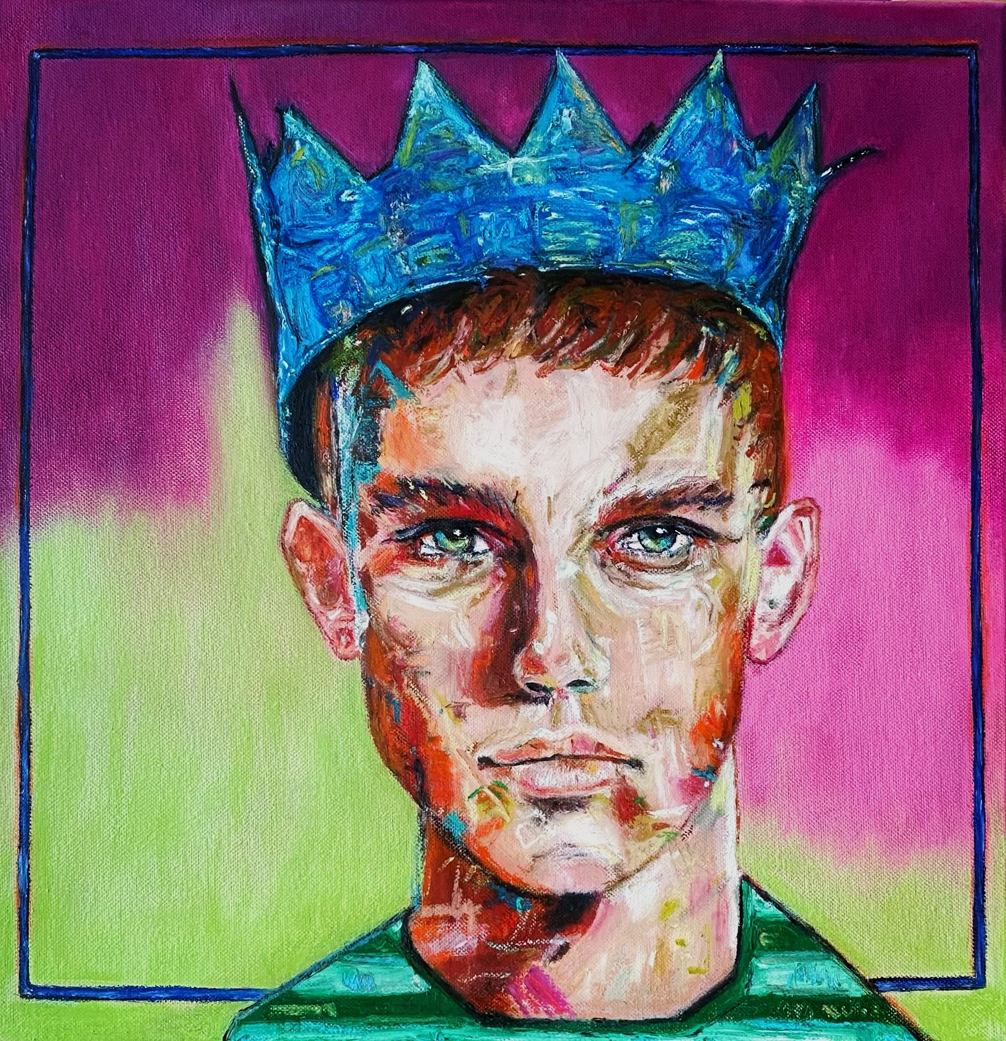 Hans | 40 x 40 cm | Acrylfarbe und Öfarbe auf Leinwand