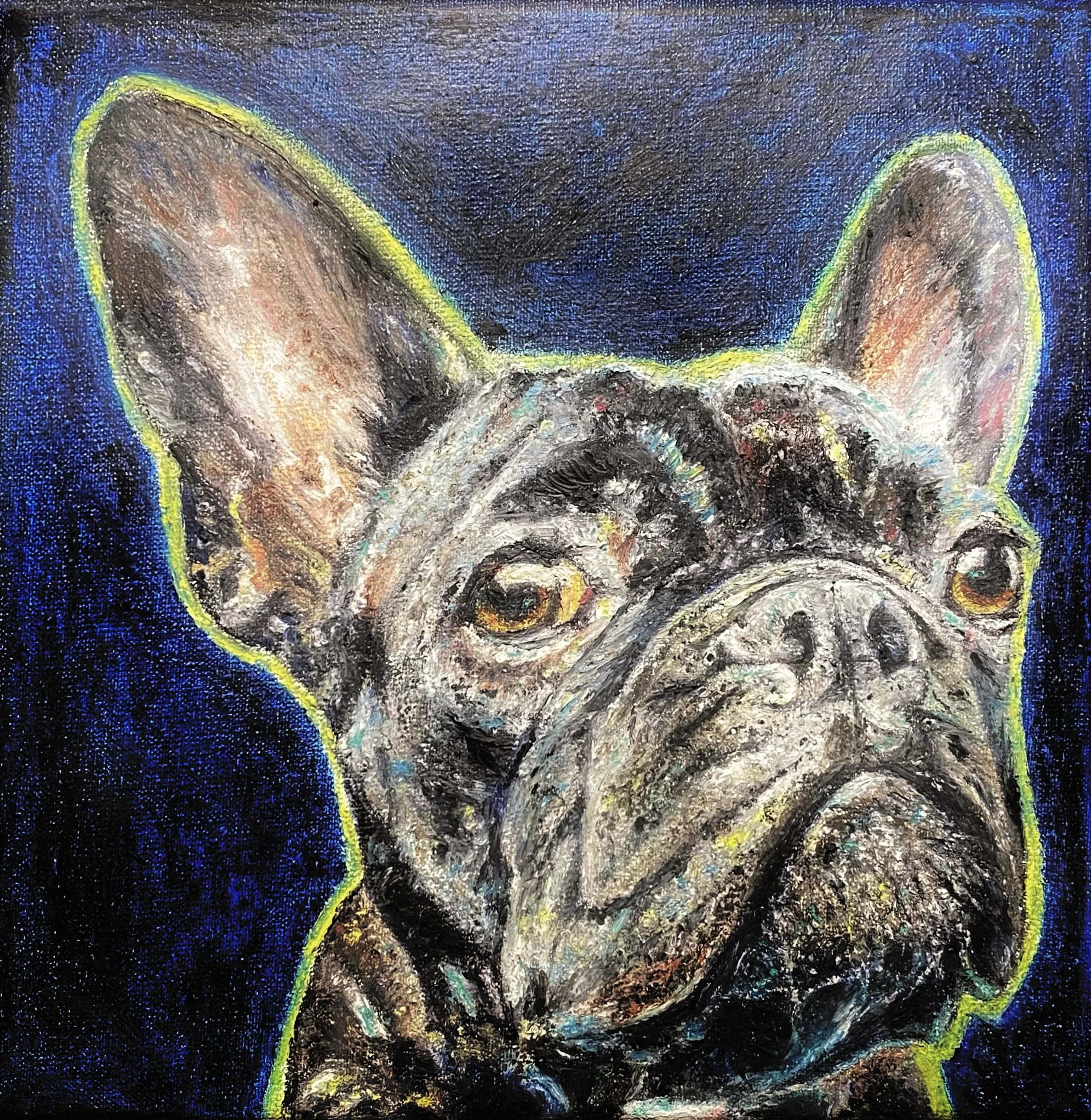 Rosy | 20 x 20 cm | Acrylfarbe und Ölfarbe auf Leinwand