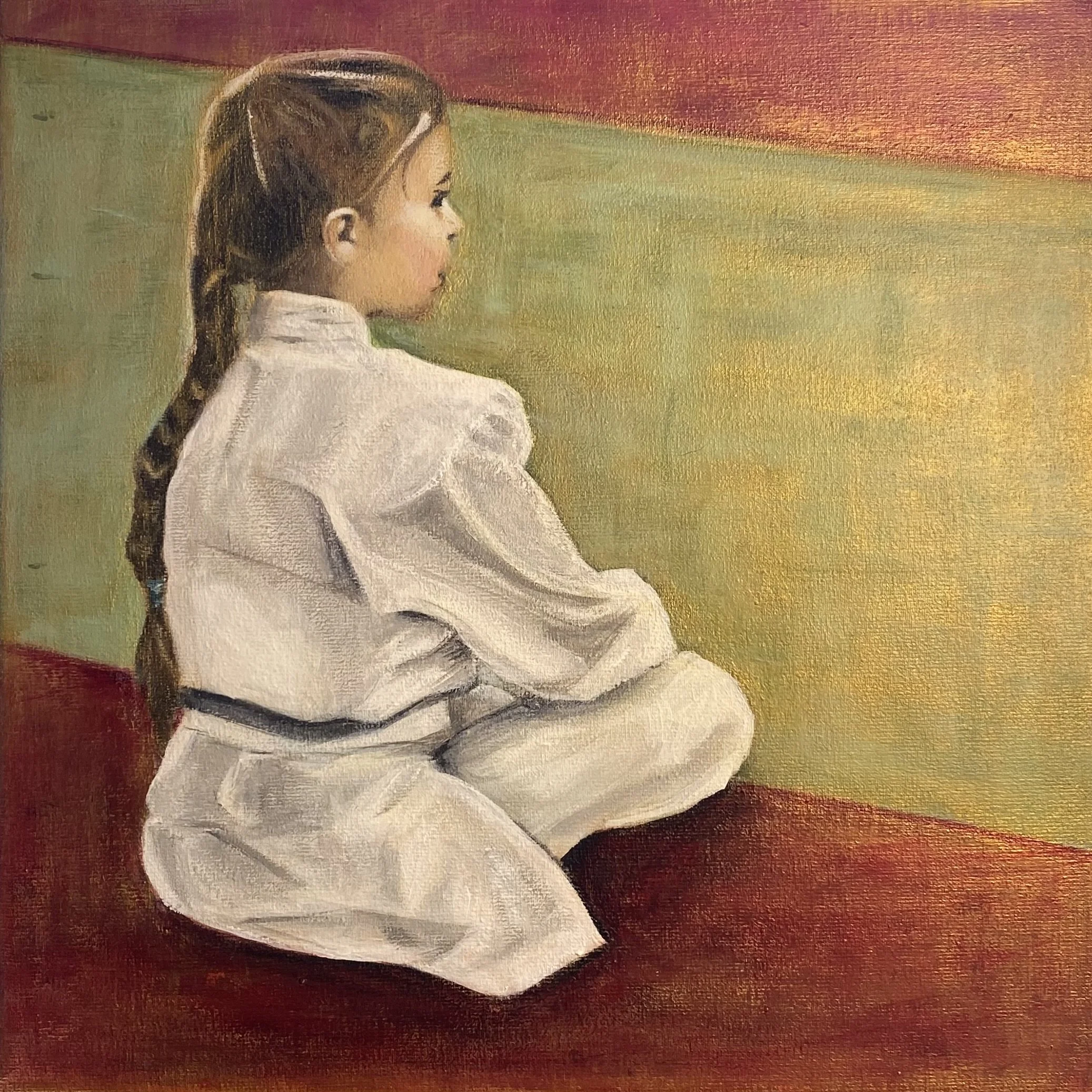 Judoka Sophie | 30 x 30 cm | Acrylfarbe auf Leinwand