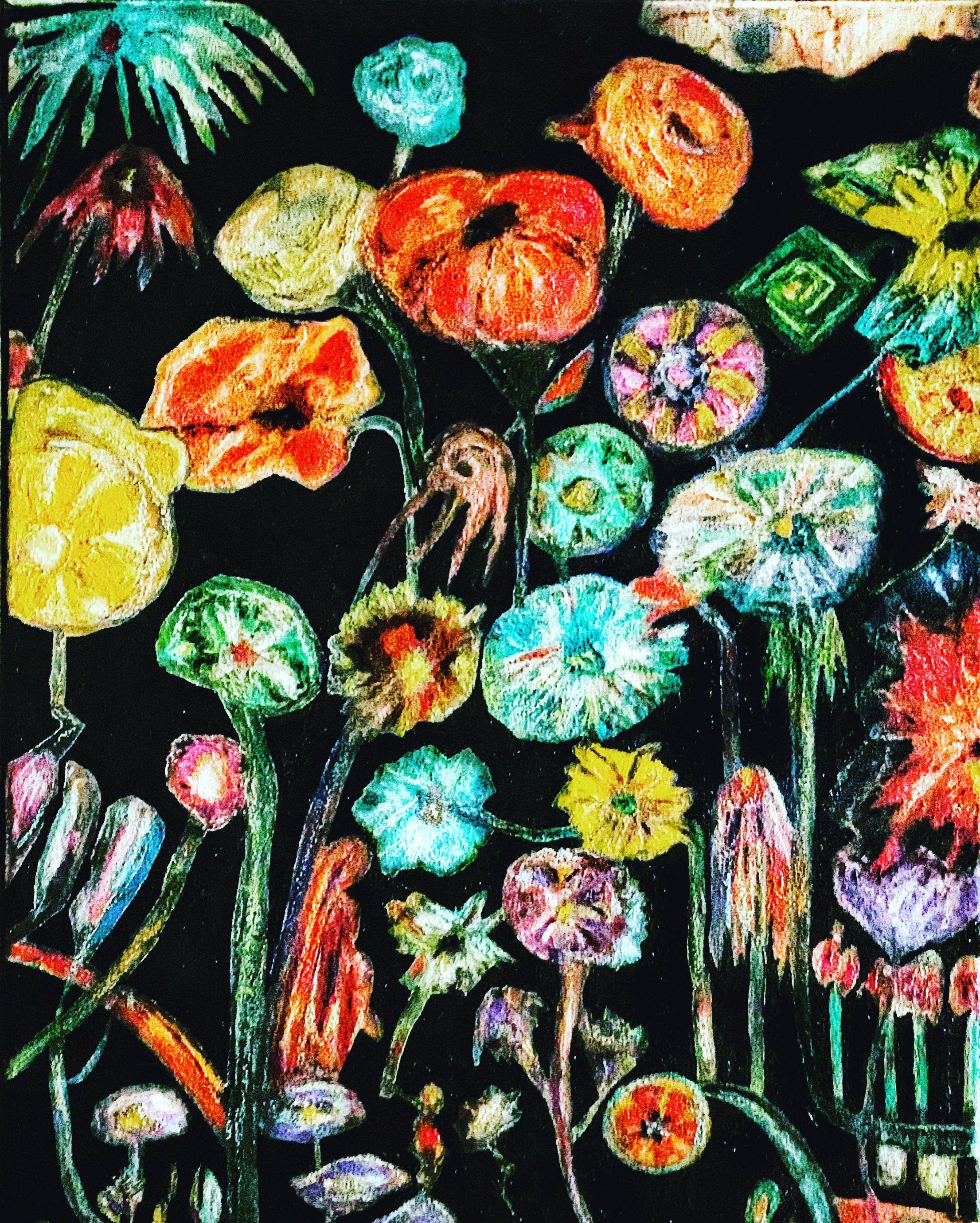 Hoffnung | 30 x 40 cm | Ölfarbe und Pastell-Kreide auf Leinwand