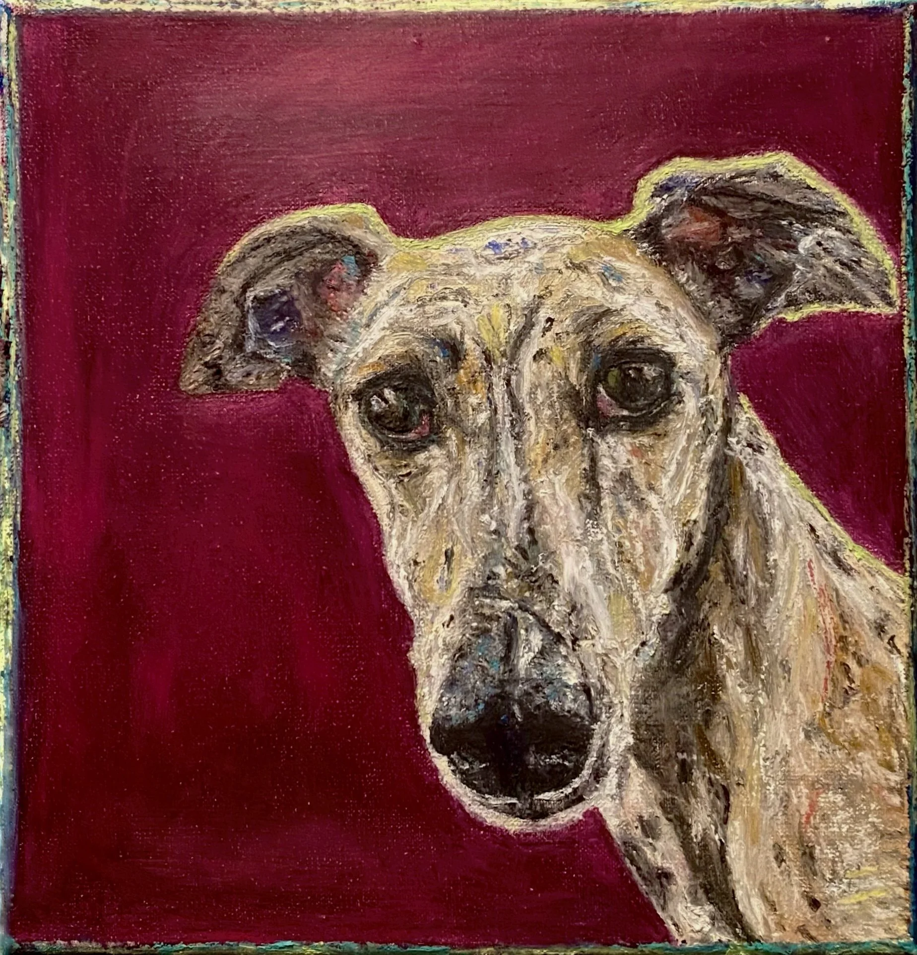 Mate | 20 x 20 cm | Acrylfarbe und Ölfarbe auf Leinwand