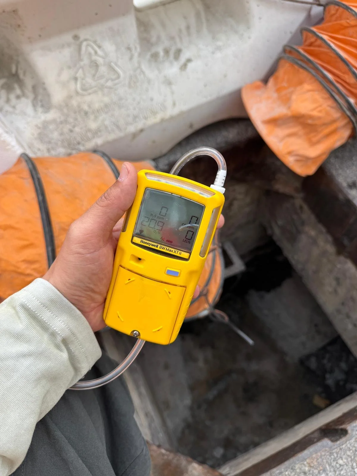 Confined space gas detection