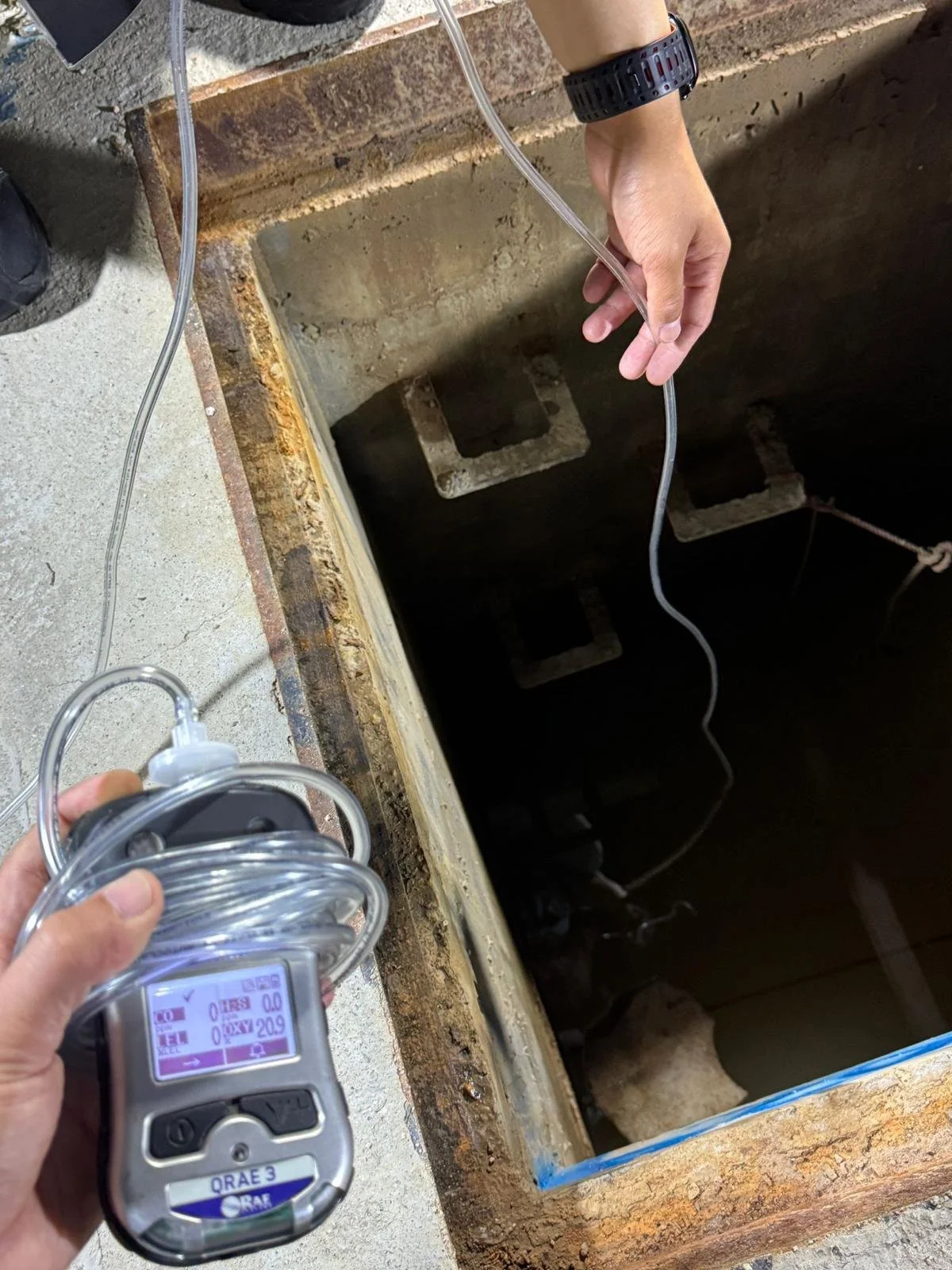 Confined space gas detection