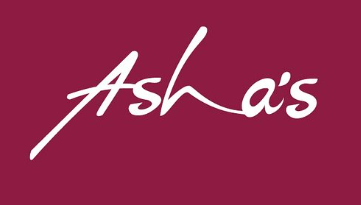 Ashla's logo with white cursive text on a maroon background.