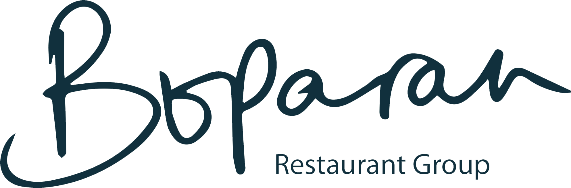 Logo of Boparan Restaurant Group with stylized handwritten text.