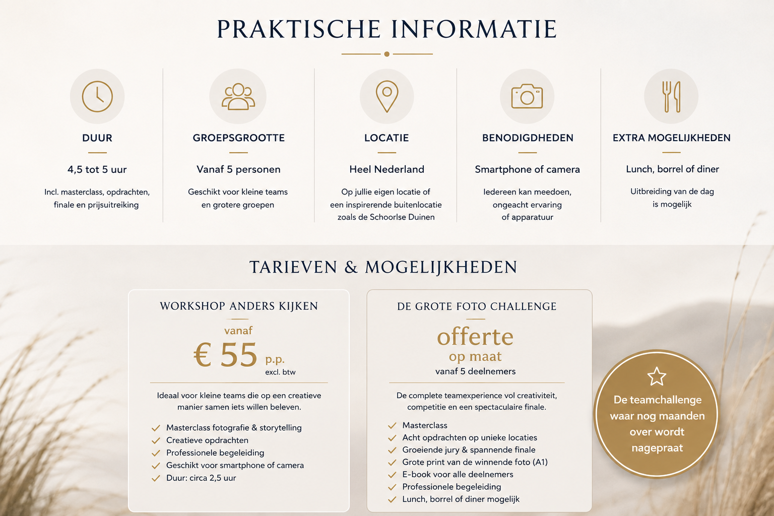Fotografie workshop voor bedrijven