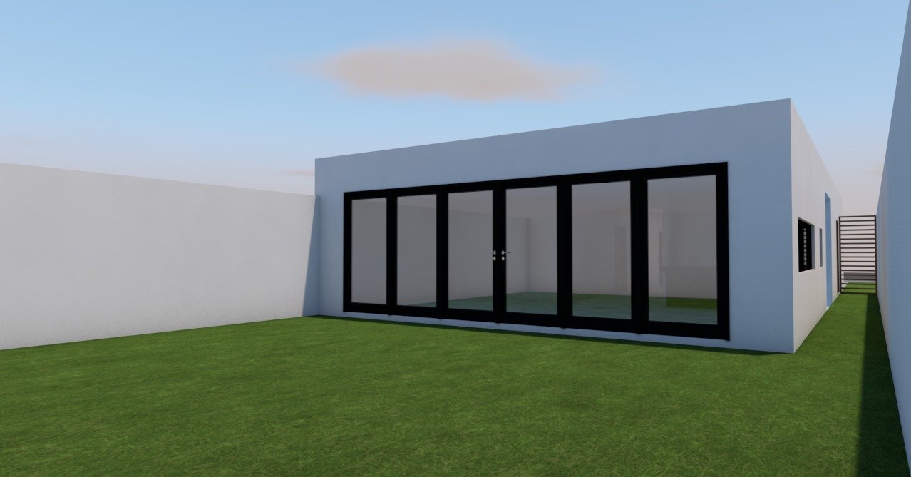 jardín con pasillo de servidumbre villa salamanca