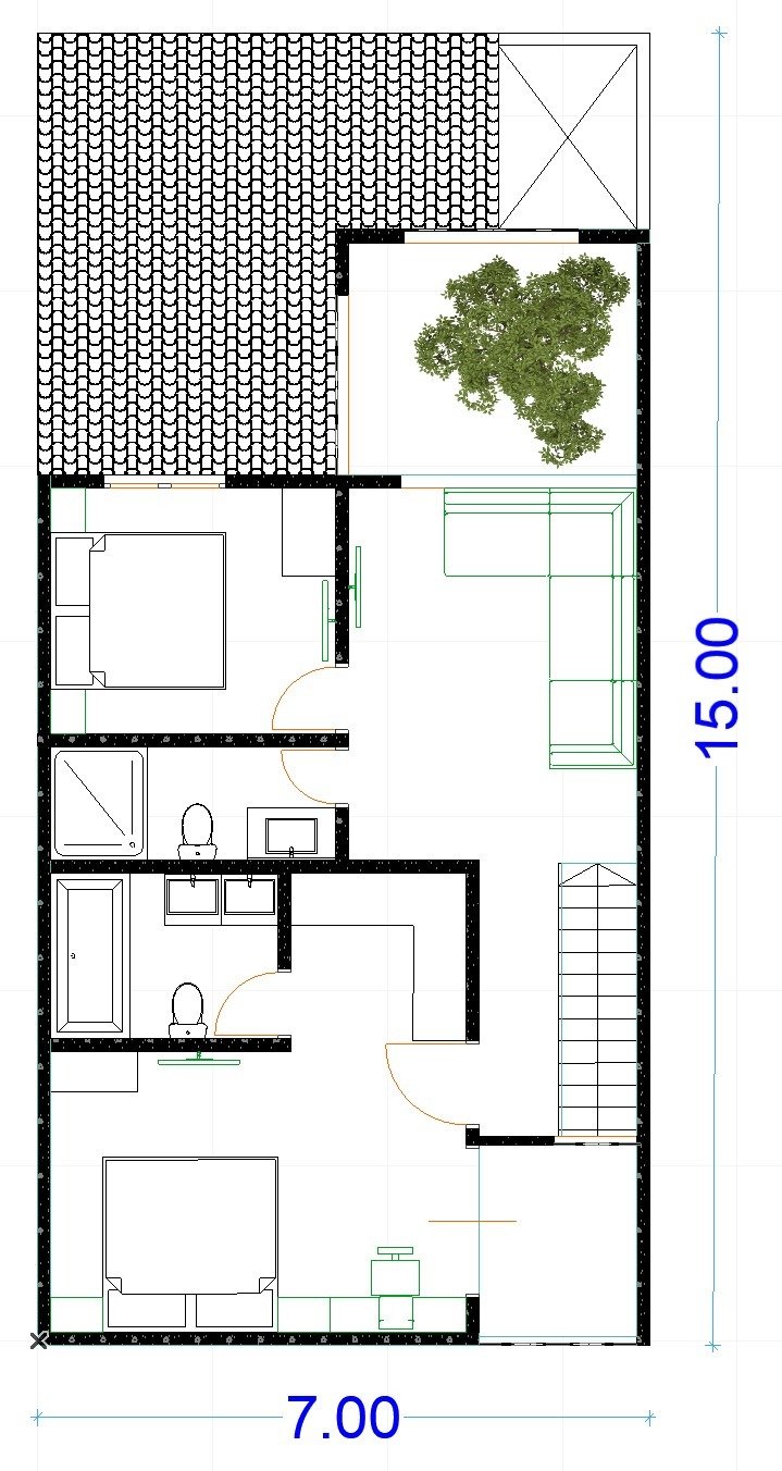 Planta arquitectónica nivel 2