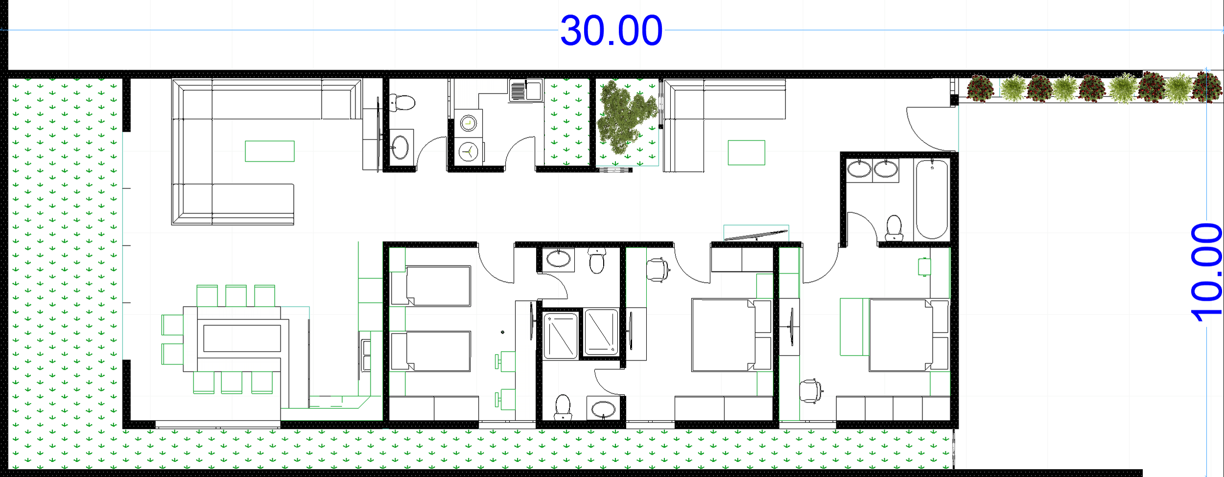 planta arquitectónica casa Riverside san miguel el salvador