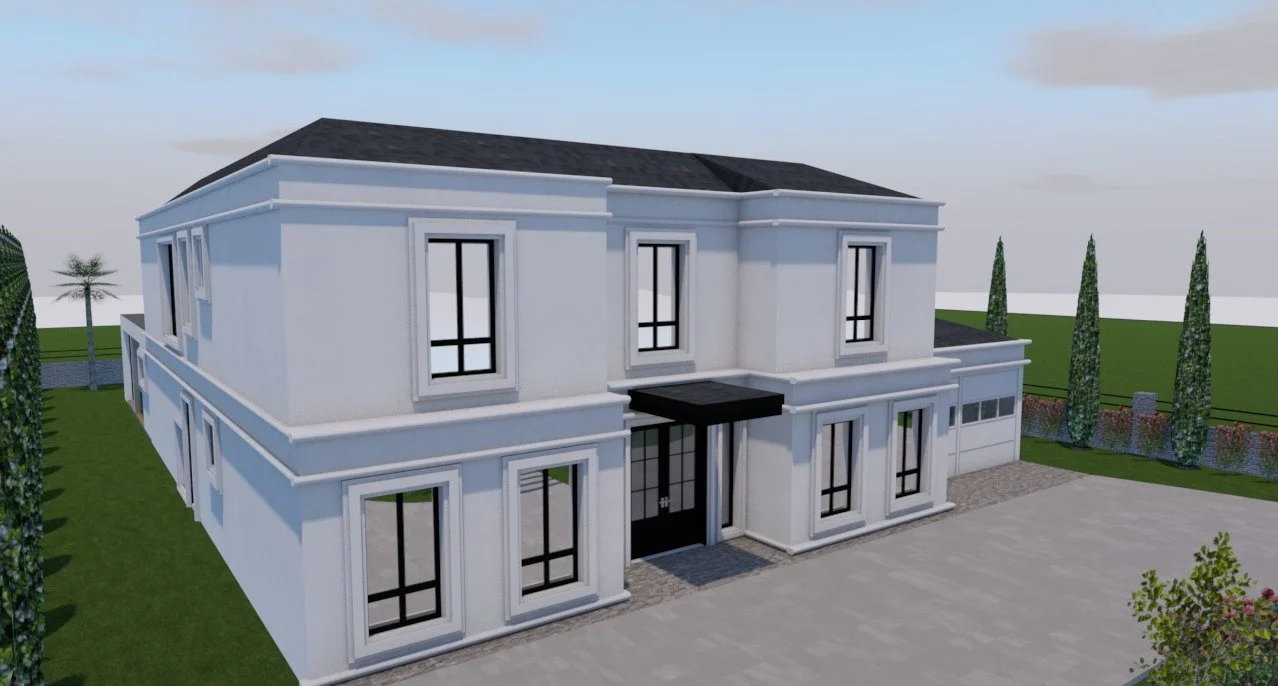 diseño arquitectónico casa americana