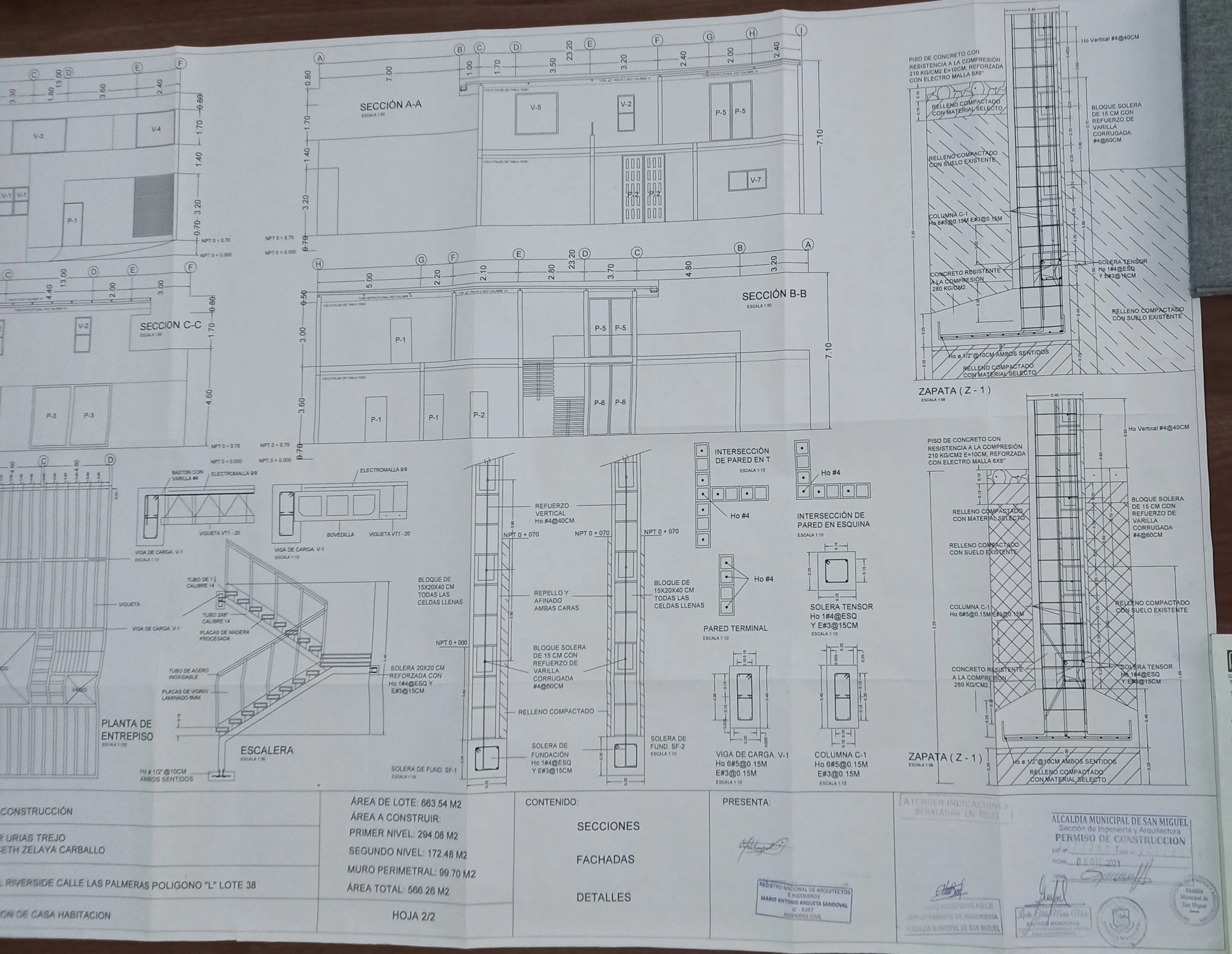 plano para permisos constructivos el salvador