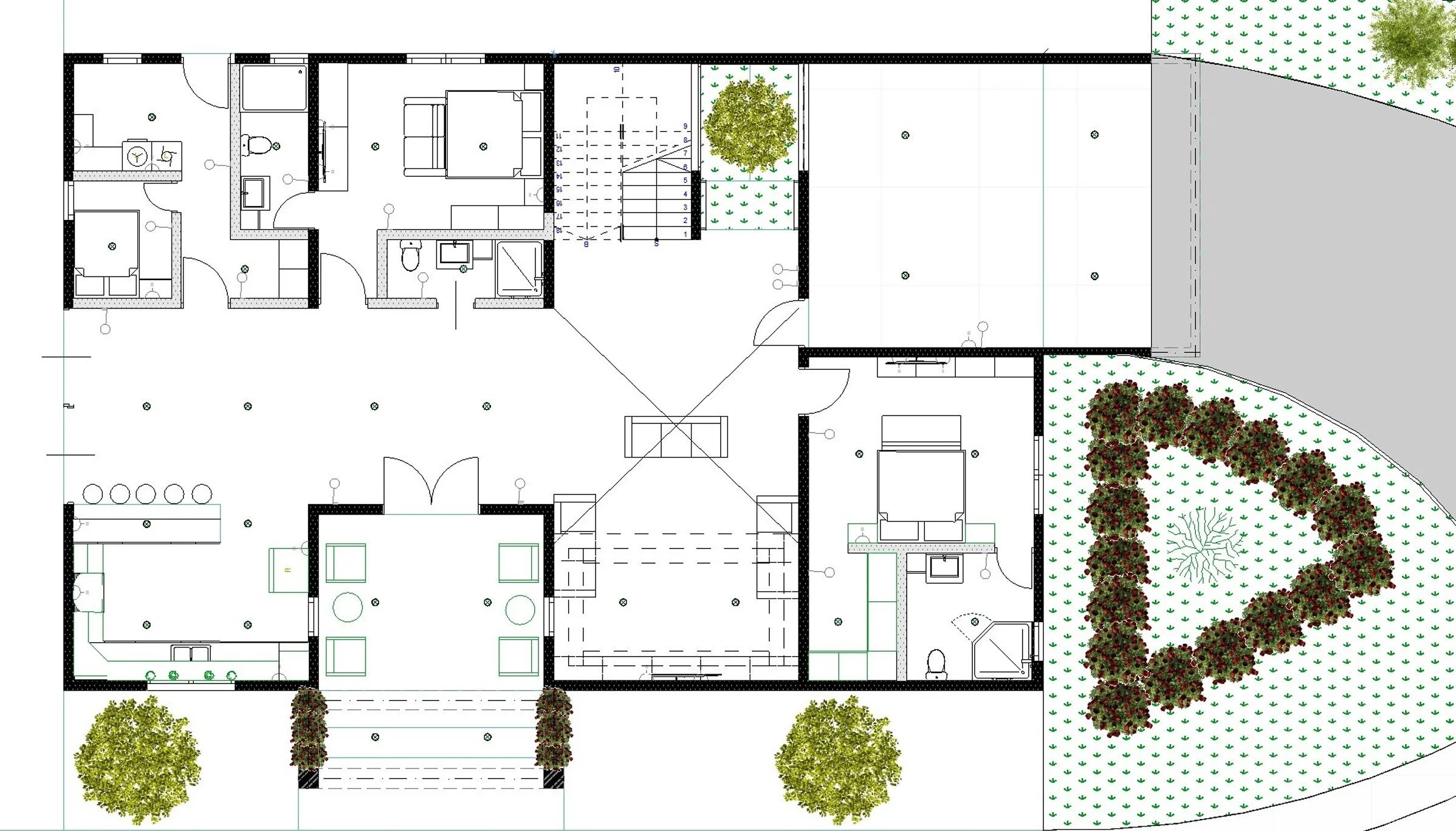 diseño arquitectónico planta 1