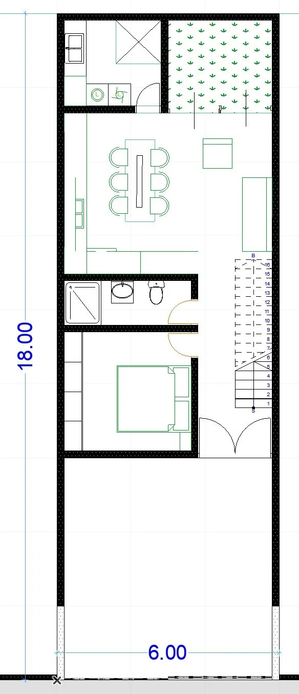 planta arquitectónica nivel 1