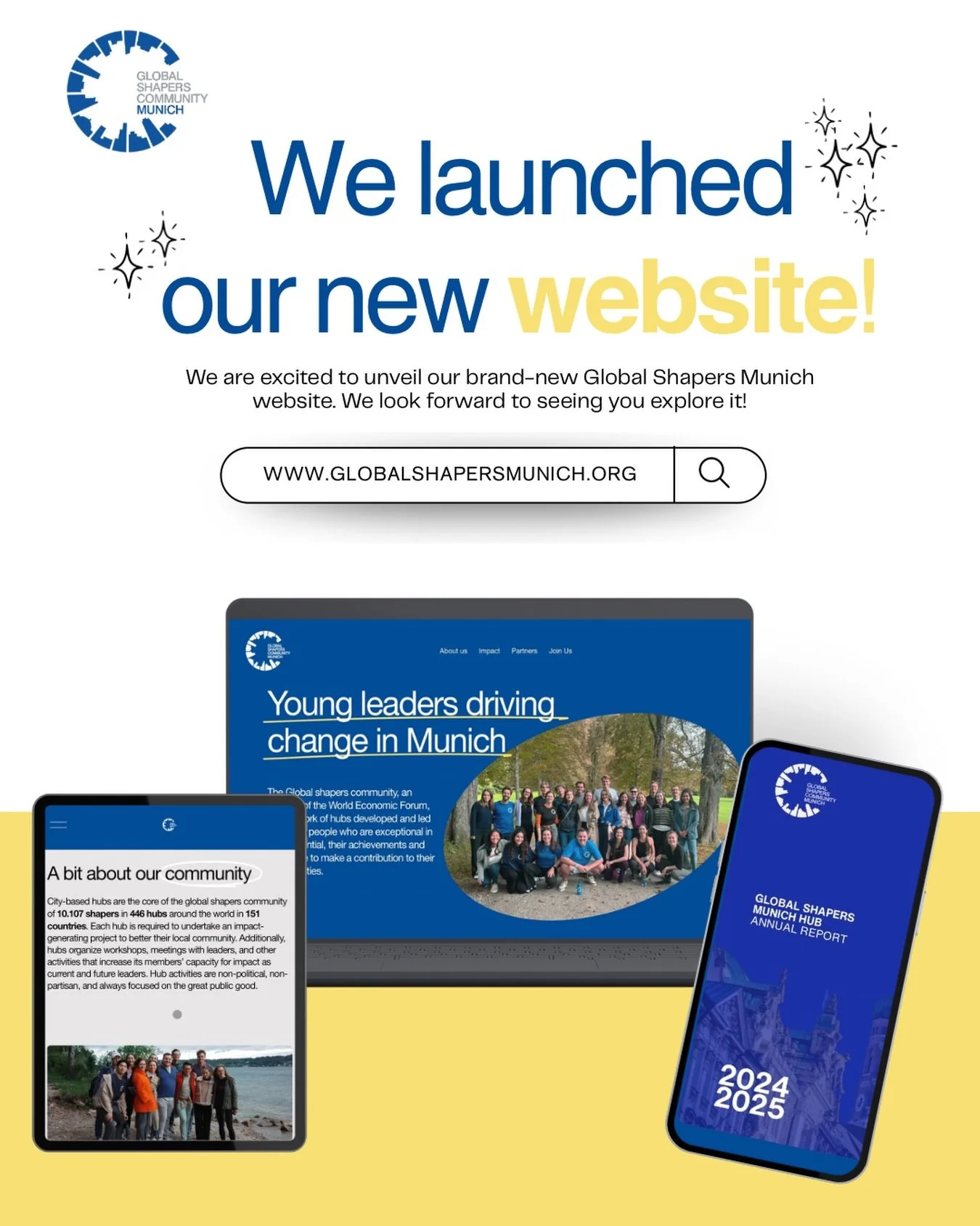 ✨ We&rsquo;re live! ✨
Our new Global Shapers Munich website is officially here.
Discover our projects, meet the community, and see how we&rsquo;re shaping impact in Munich and beyond. 🌍
🔗 Link in bio