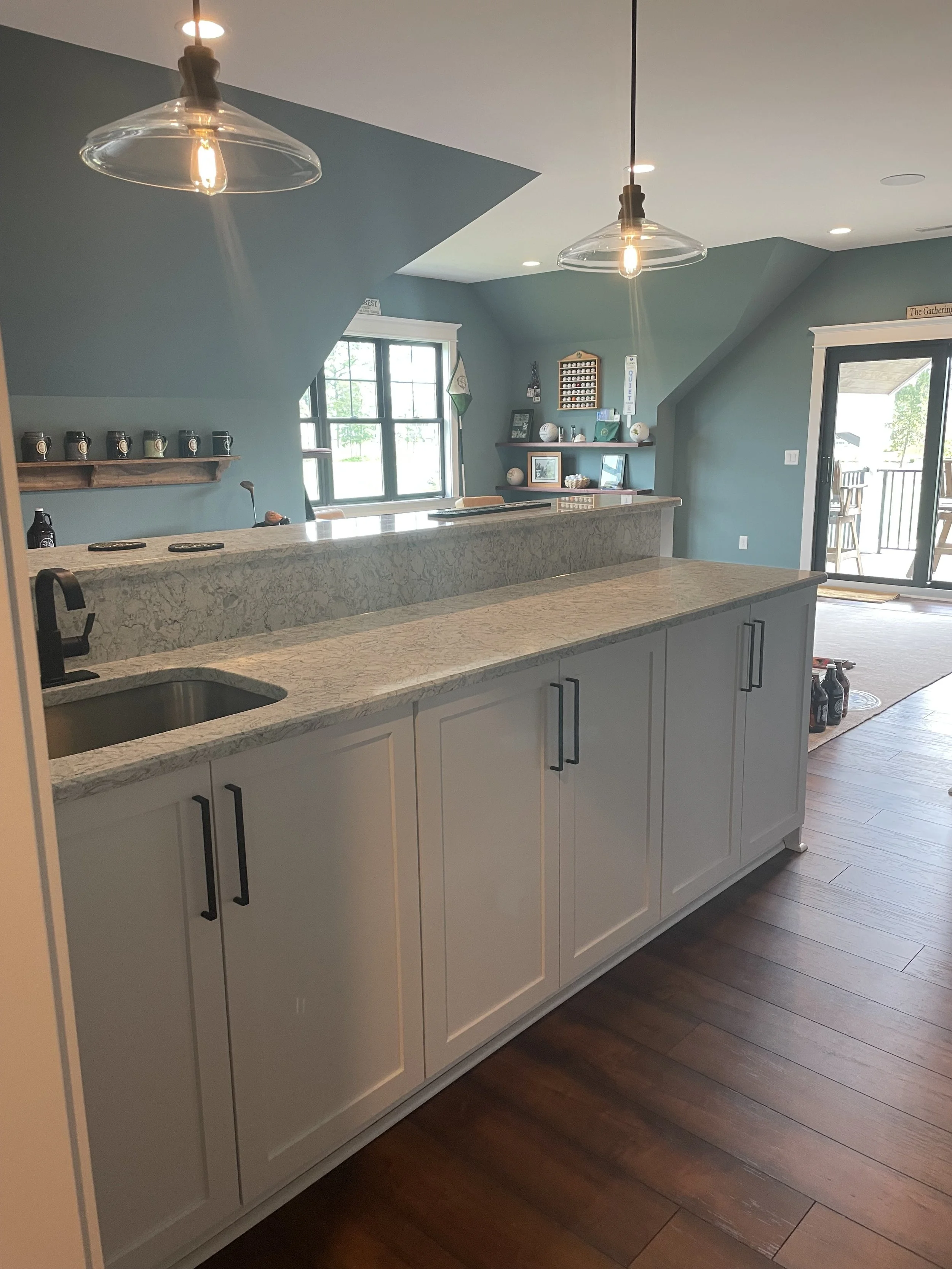 Custom kitchen built-ins for bonus room