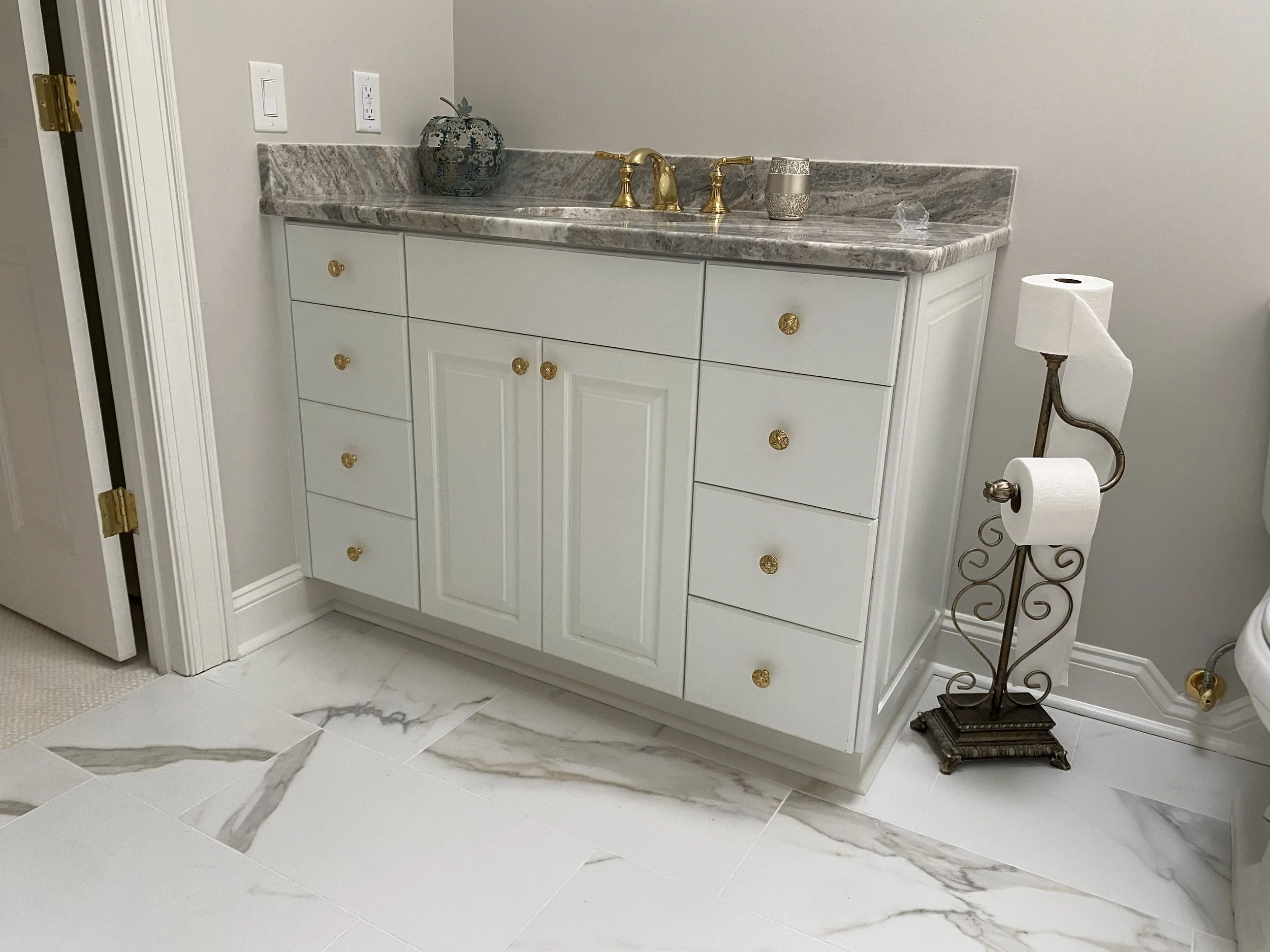 Custom vanity with drawers
