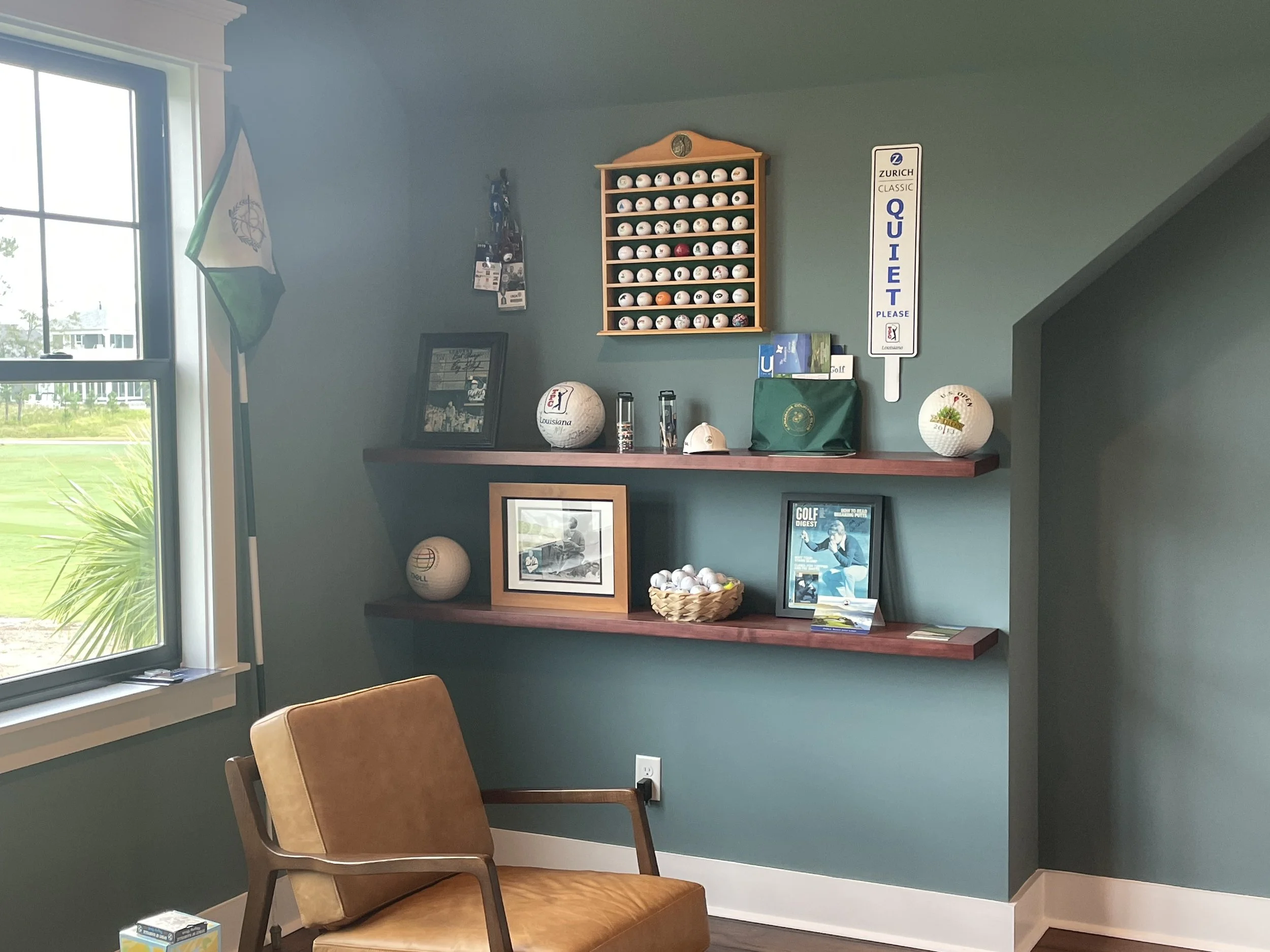 Custom solid maple shelves