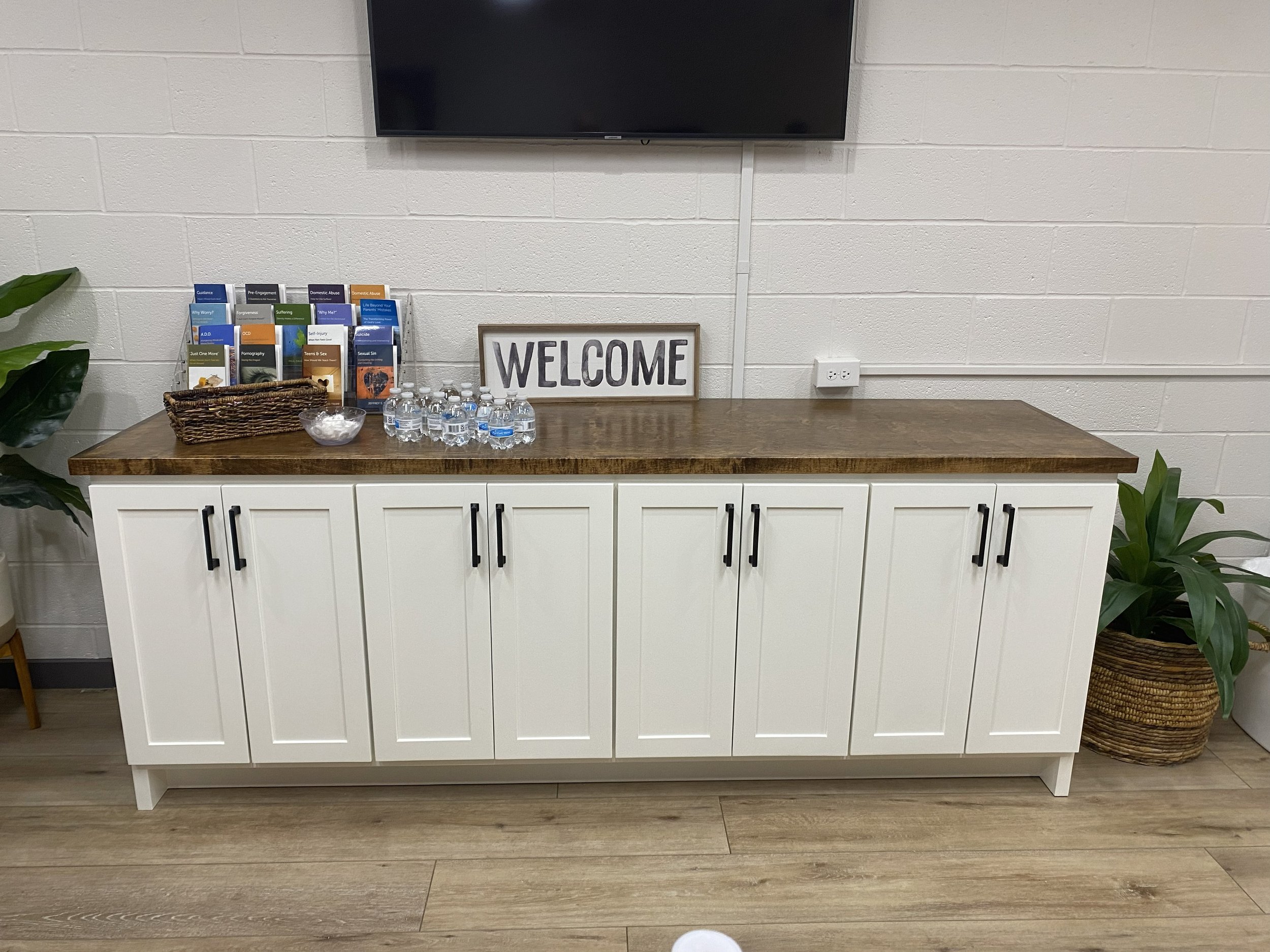 Custom display cabinet with storage
