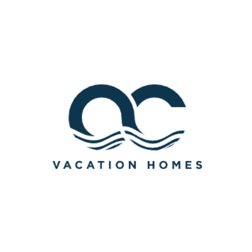 Logo of ocean waves and a loop, with the words 'Vacation Homes' underneath.