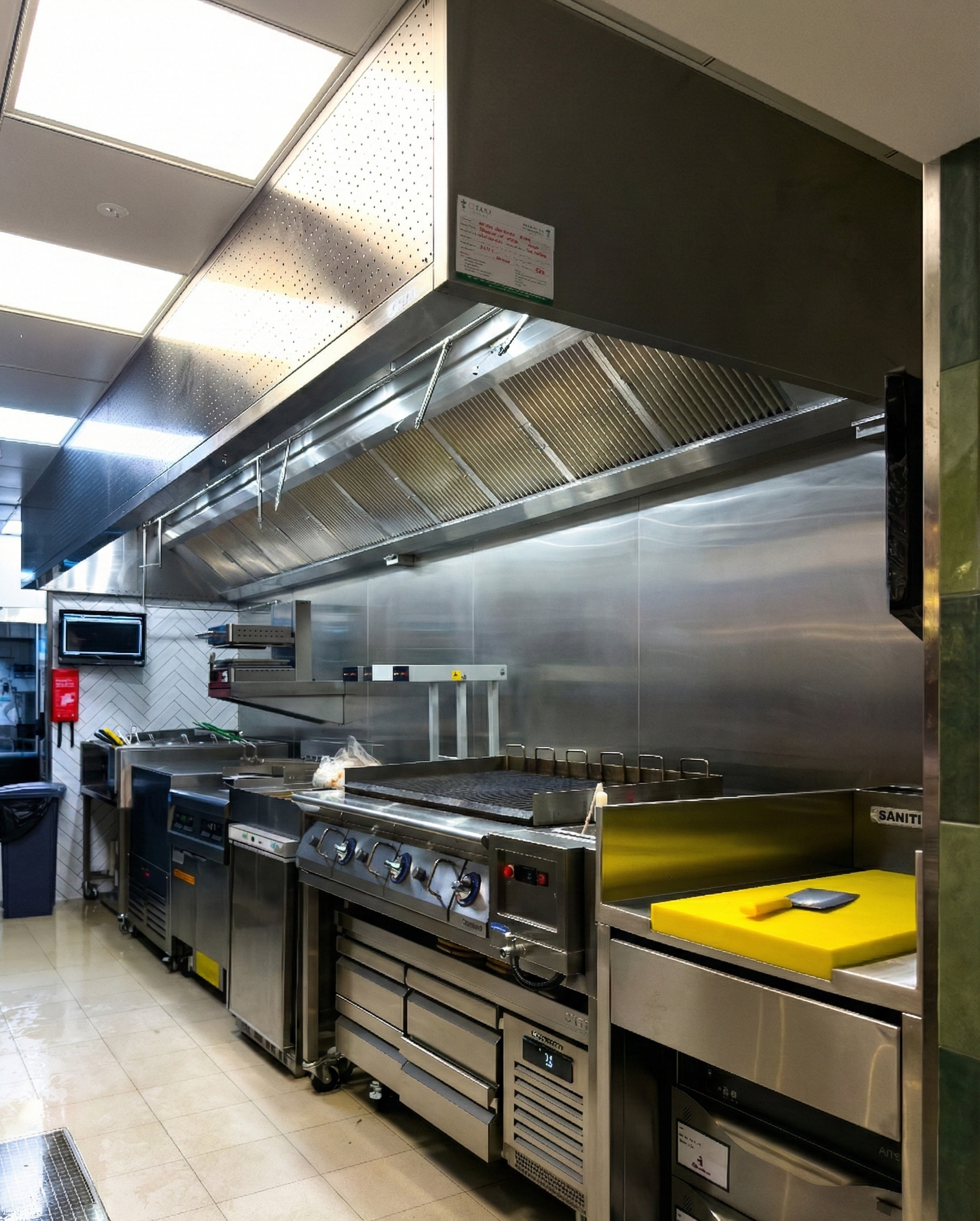 Cooking line from the kitchen of the newly opened Nandos in Mall of the Emirates