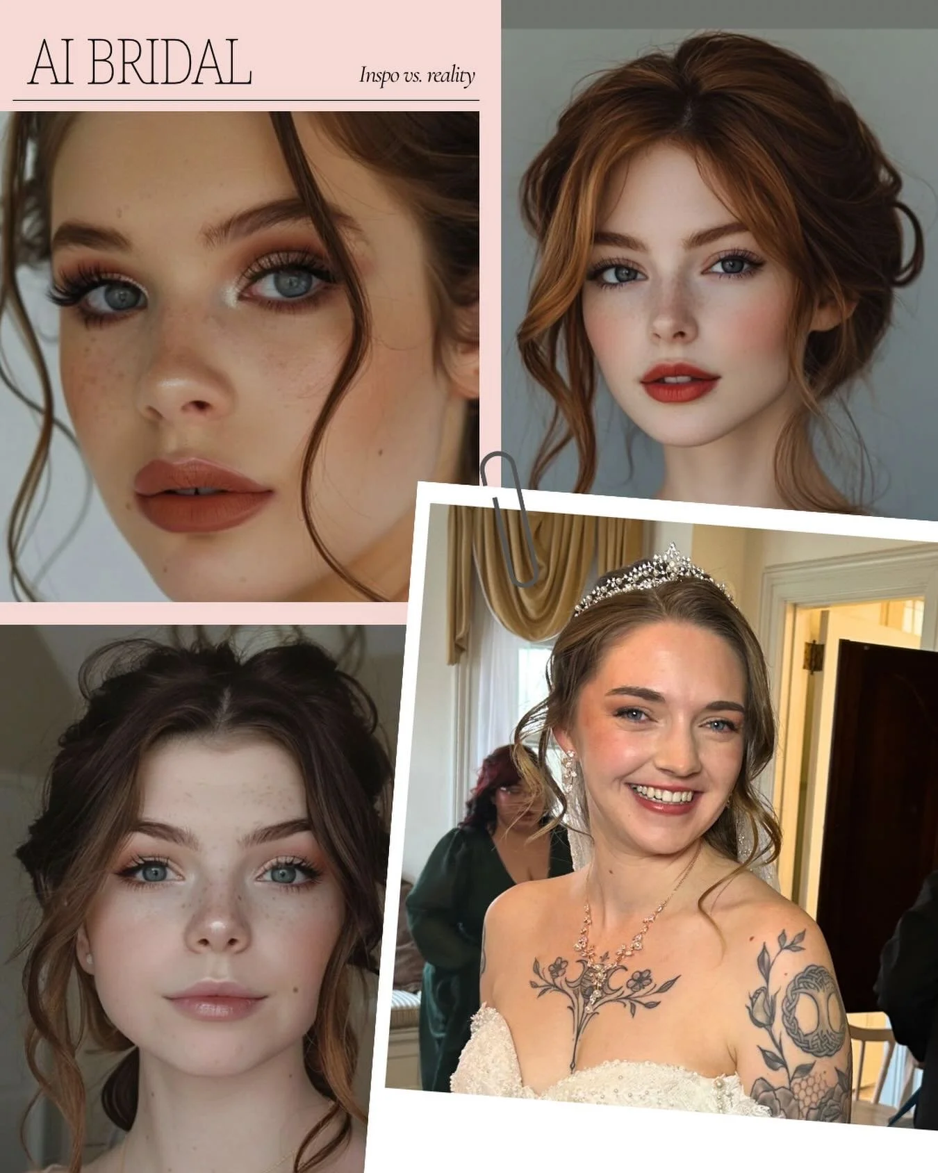 My December 6th bride came to me with an AI-generated moodboard.
These can feel intimidating at first, the key is knowing how to read between the images.

It&rsquo;s all about breaking the look down and translating it into something intentional, wear