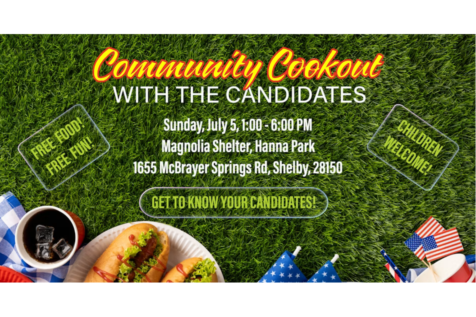 Community Cookout with the Candidates