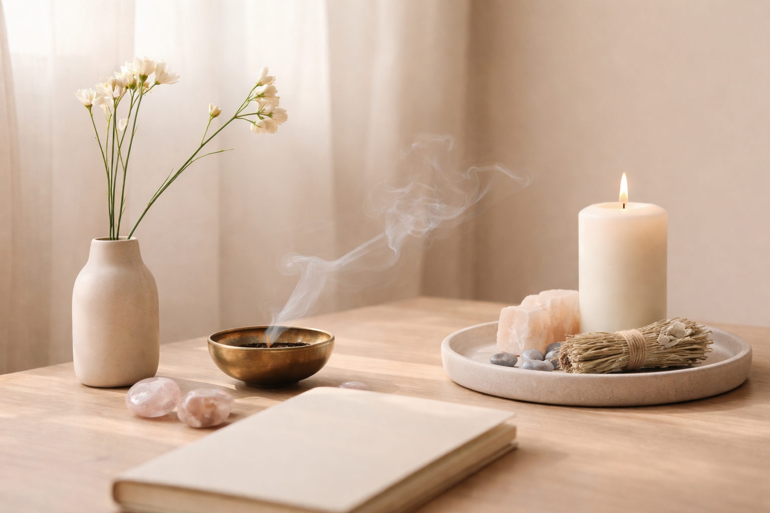 A calm visual representing energy healing and Reiki distance healing focused on emotional well-being, balance, and inner clarity