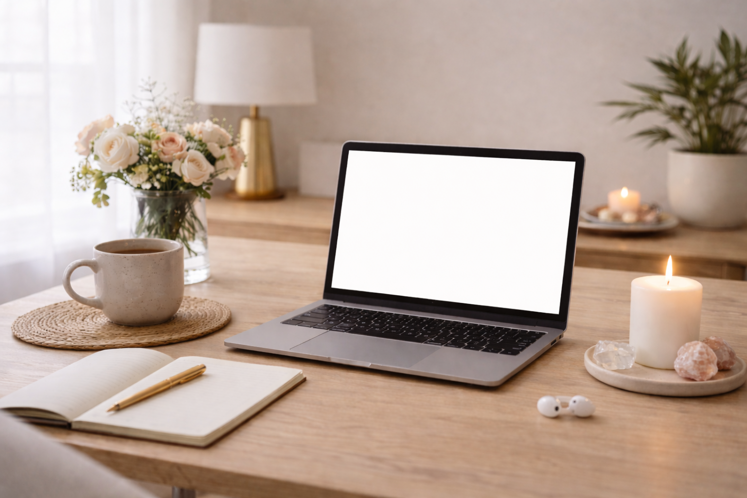 A calm visual representing organisational and group workshops and talks focused on emotional wellbeing and resilience in professional settings