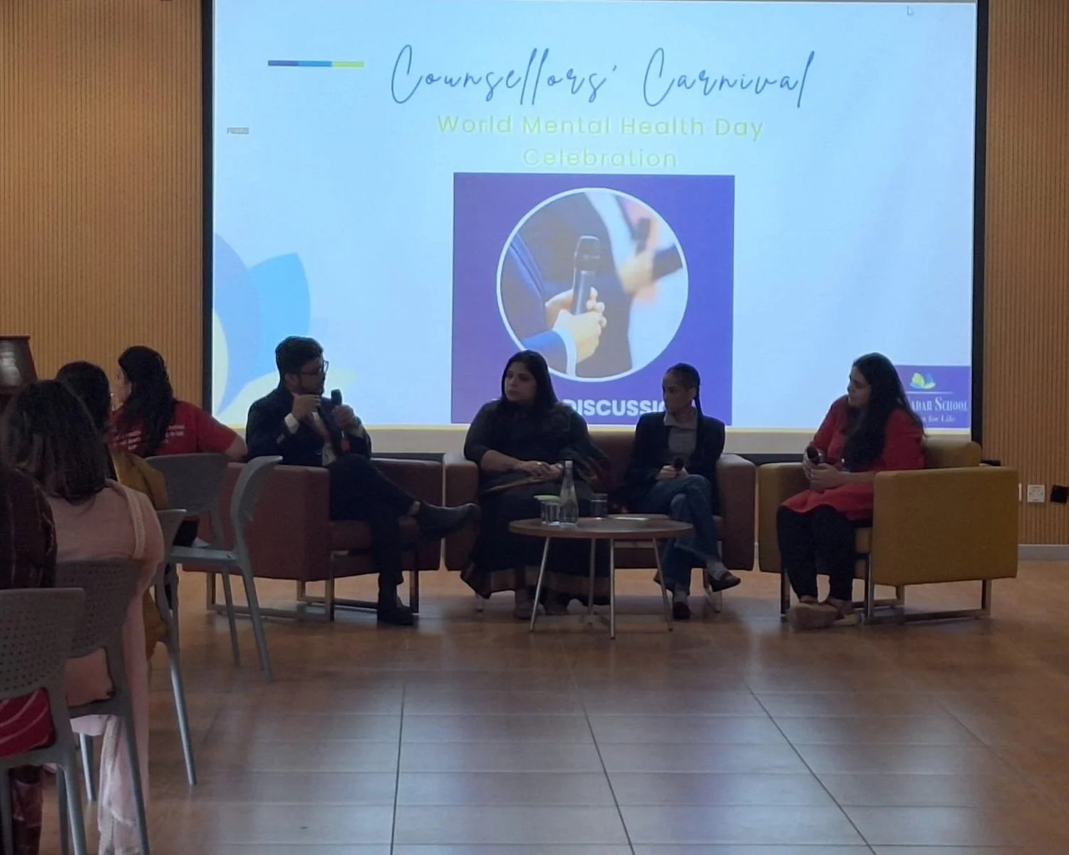 Shuchita Dua, participating in a panel discussion on World Mental Health Day