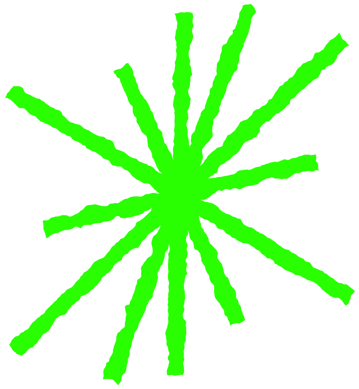 Green digital graphic of a marijuana leaf on a black background.