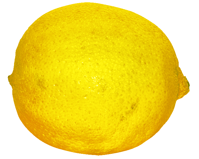 A whole lemon with a textured yellow rind.