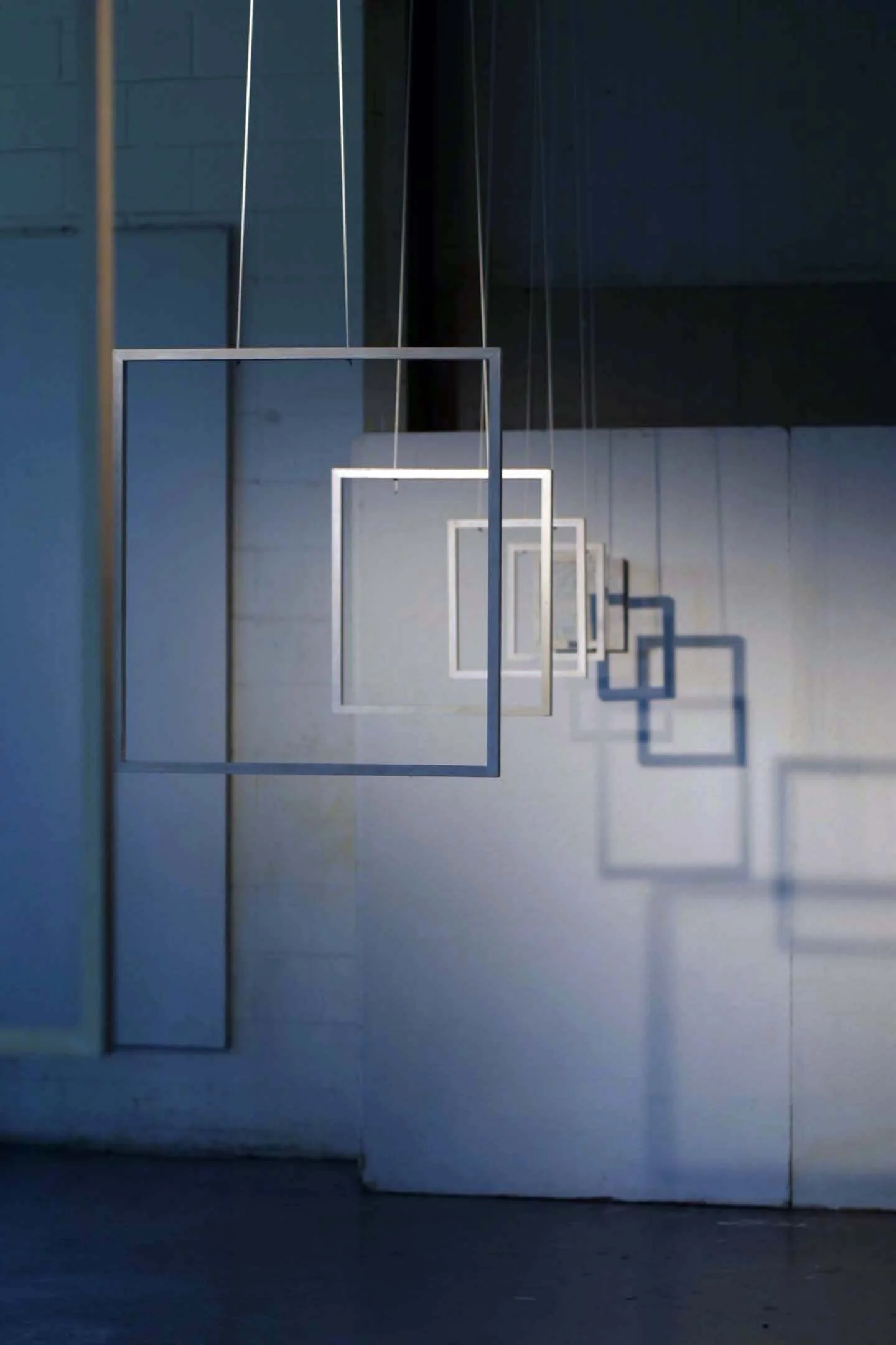 Art is Application, Ink, caulking, acrylic on hanging frames (distanced and sized by the Fibonacci sequence), No Size, 2008 - NFS