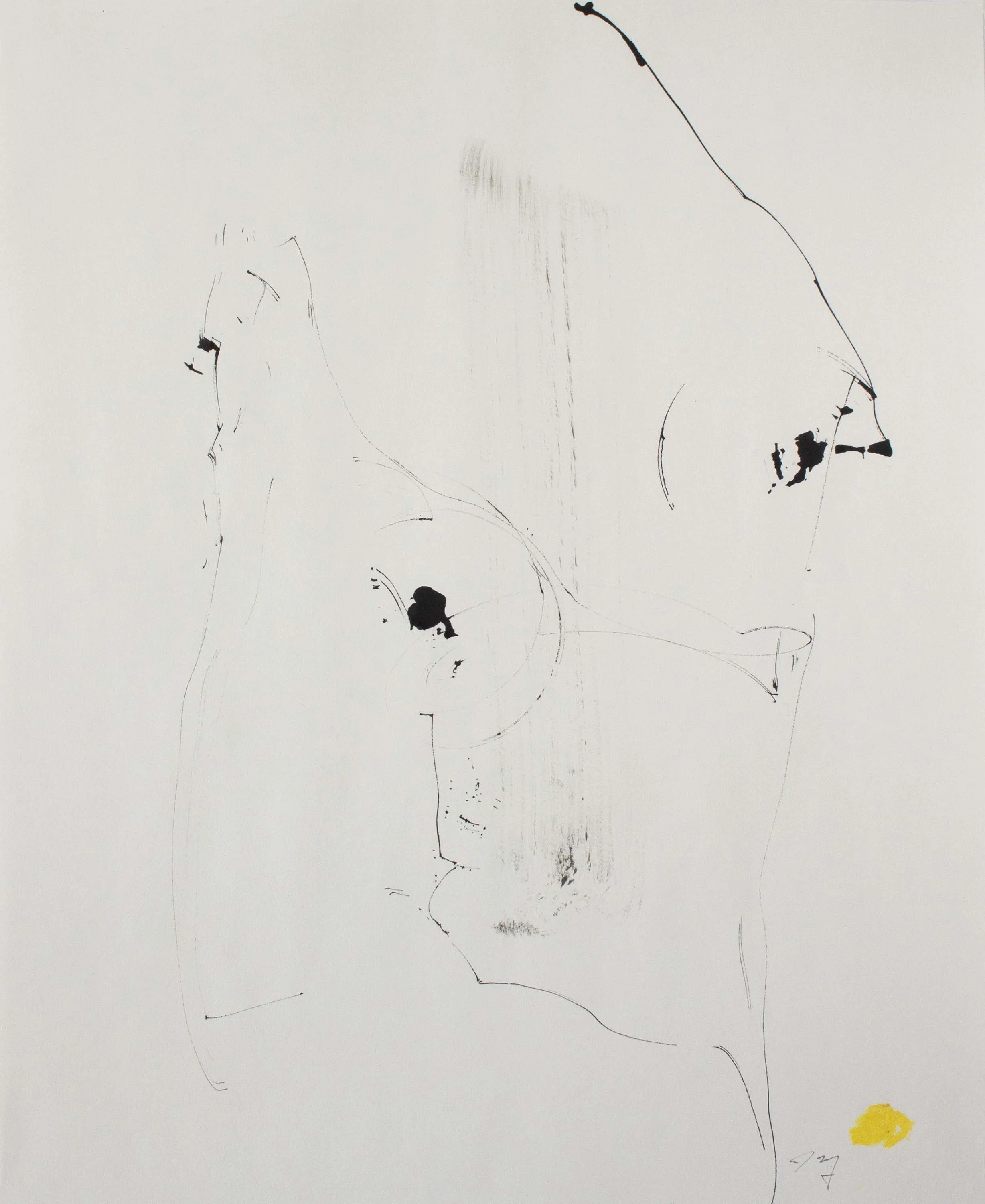 Composition III, ink, acrylic, and oil pastel on paper, 16 x 20 inches, 2016 - $350 