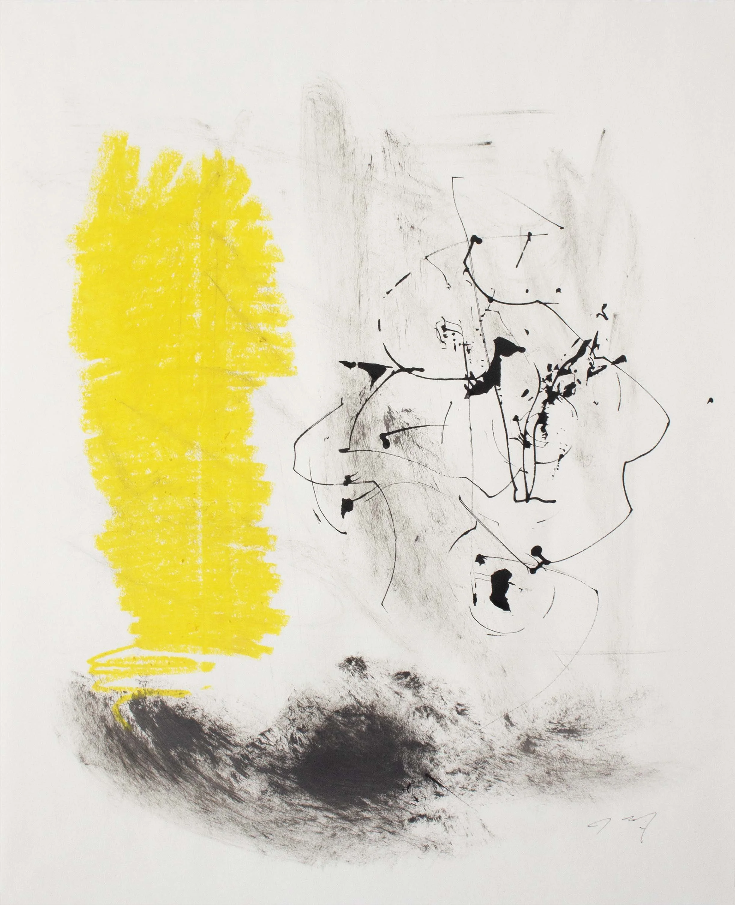 Composition IV, ink, acrylic, and oil pastel on paper, 16 x 20 inches, 2016 - $350 