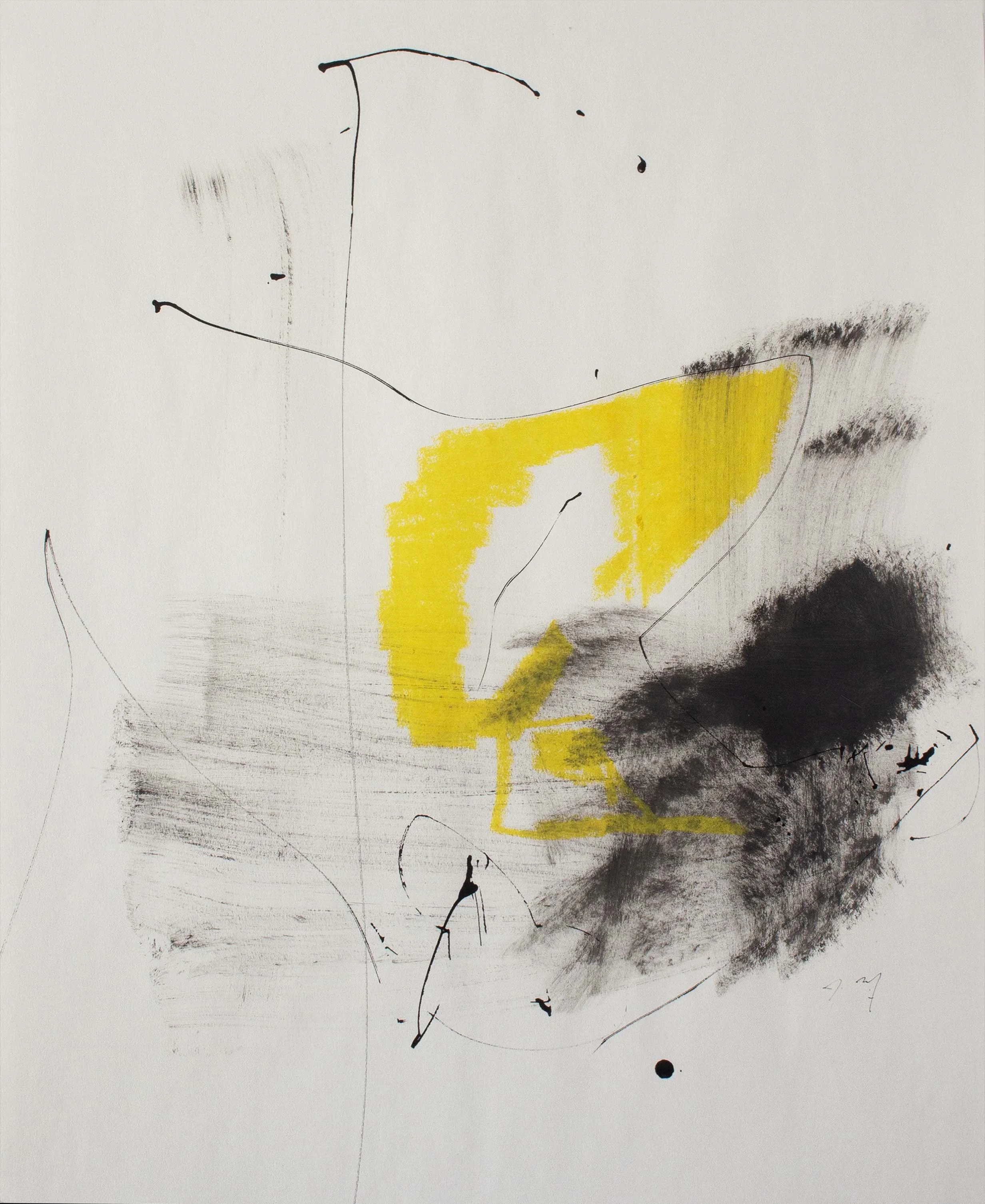 Composition II, ink, acrylic, and oil pastel on paper, 16 x 20 inches, 2016 - $350 