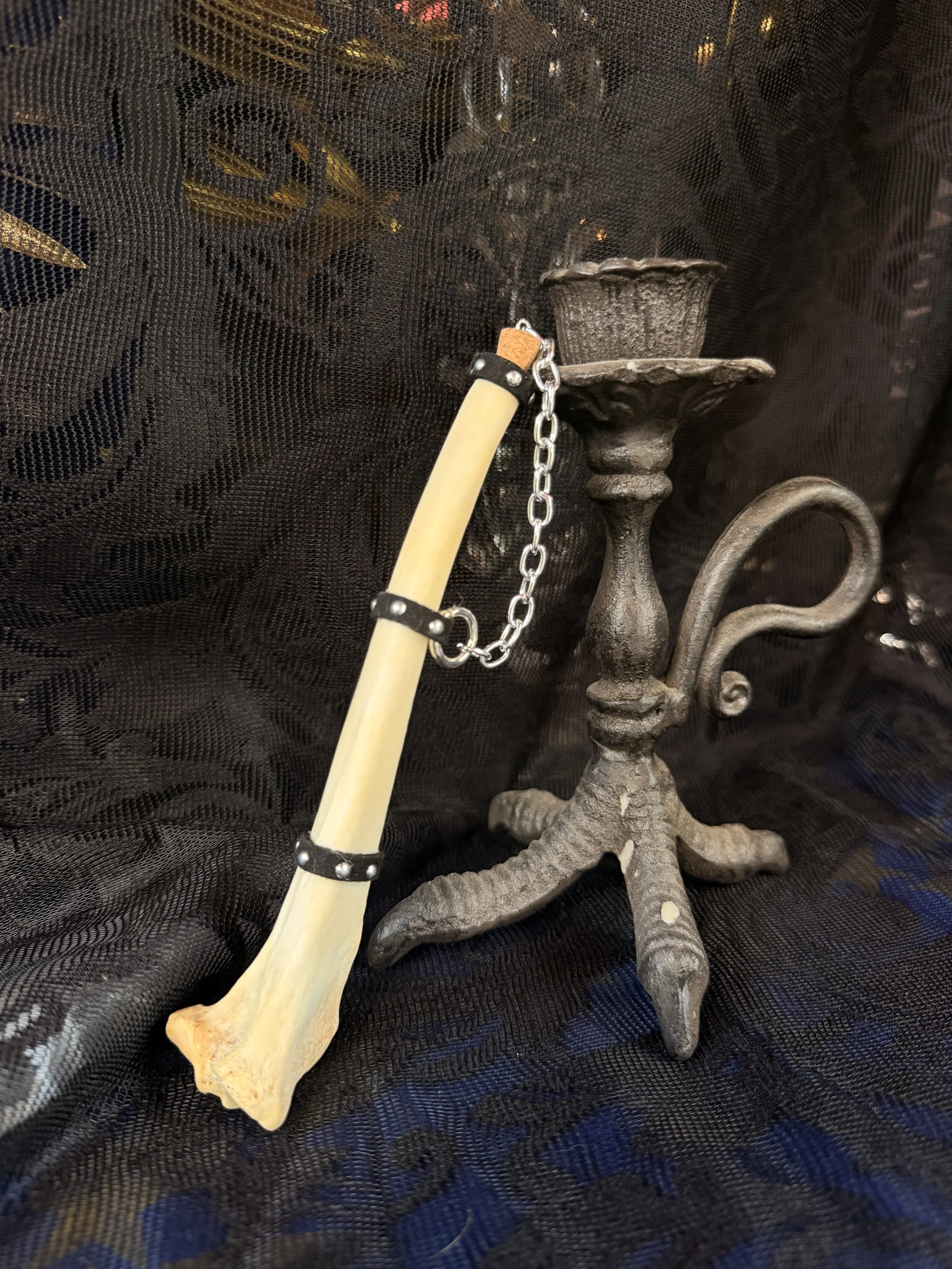 Bone Bottle Black & Silver