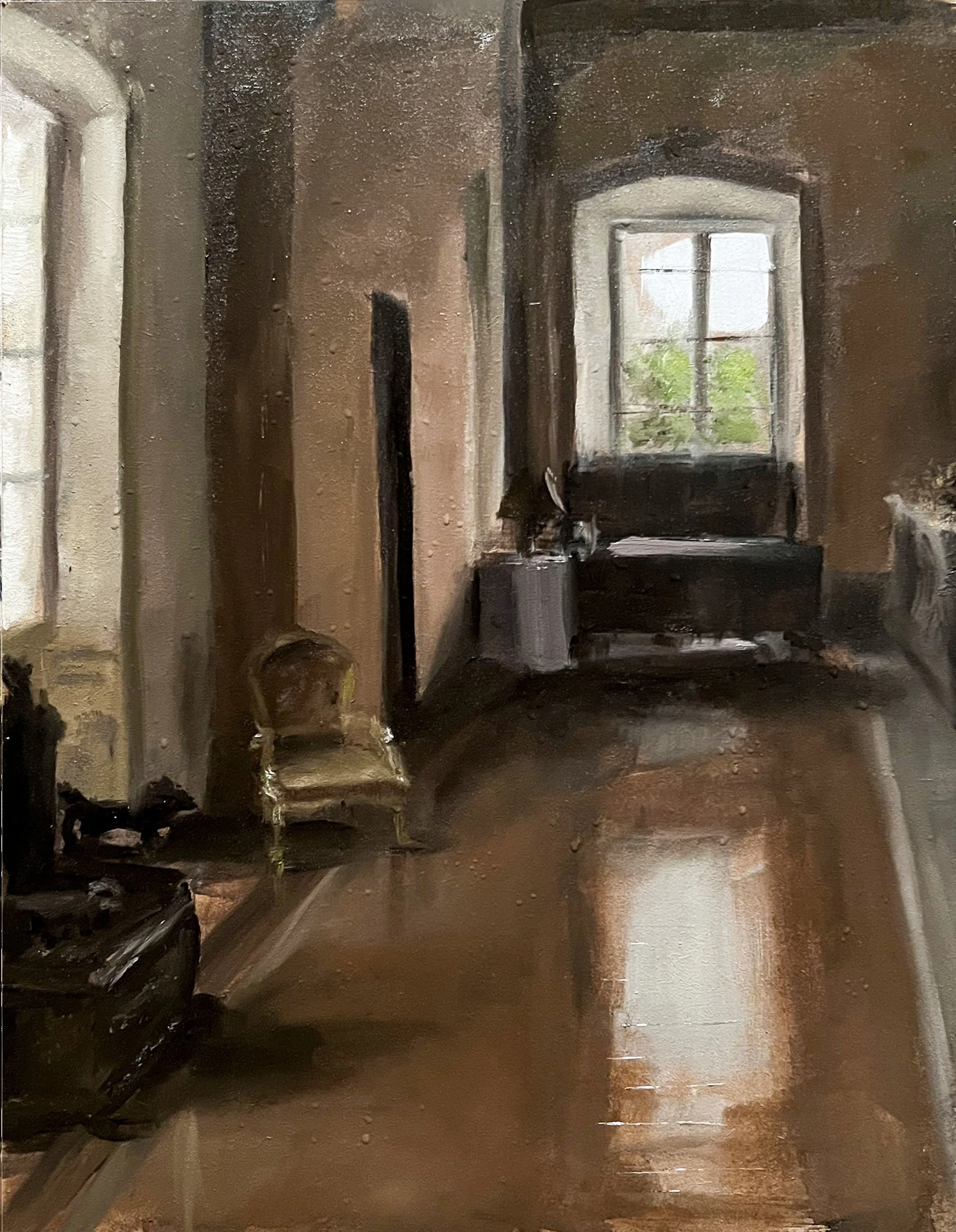 Italian mansion - 50 x 40 cm - Oil on board (alla prima)