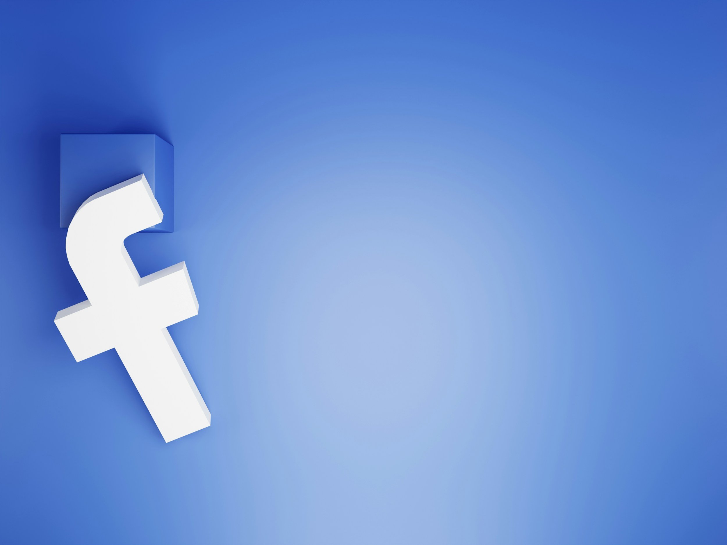 Faint Facebook thumbs-up logo in white on a blue background.