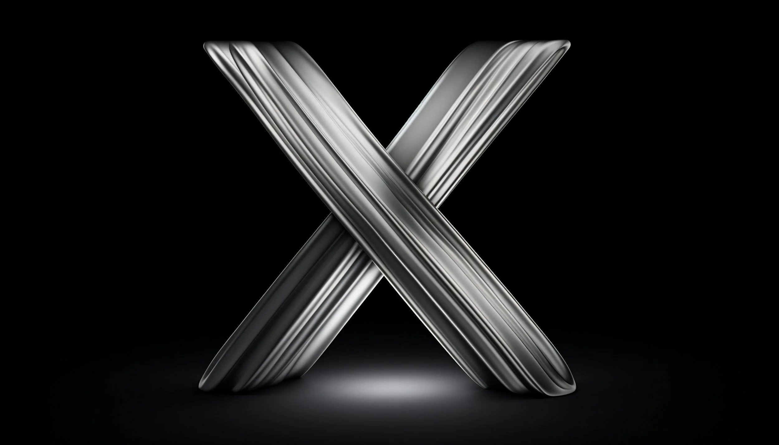 A metallic silver