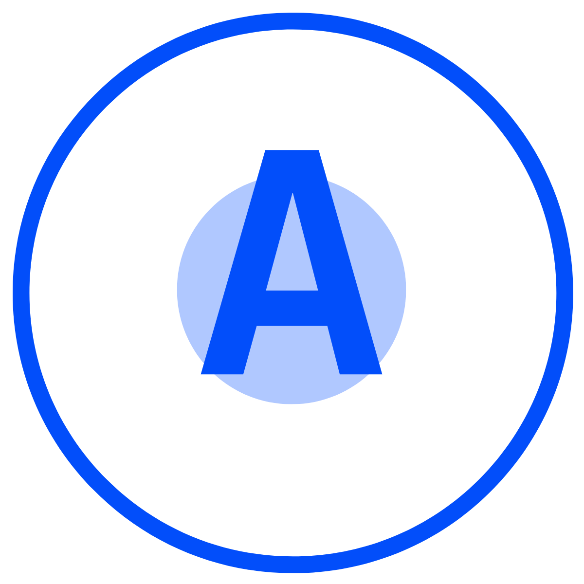 Geometric drawing of an outline square with sections divided by vertical, horizontal, and circle lines.