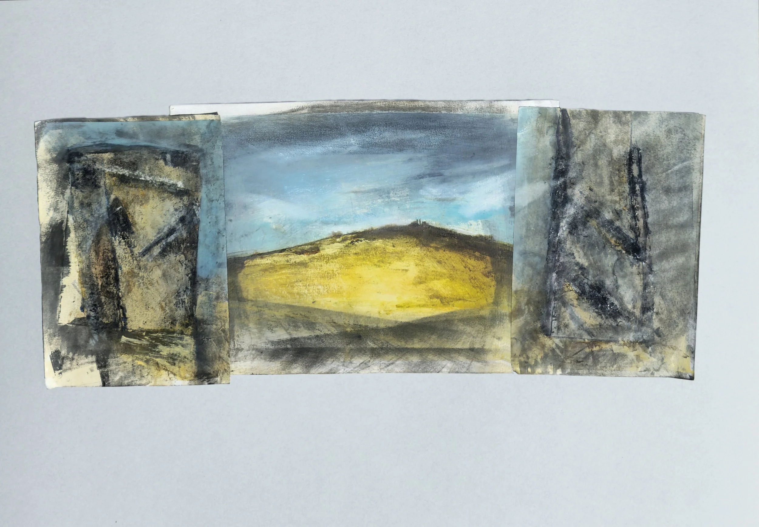 Untitled 2025 Mixed Media on paper - 69.5 x 32cm
